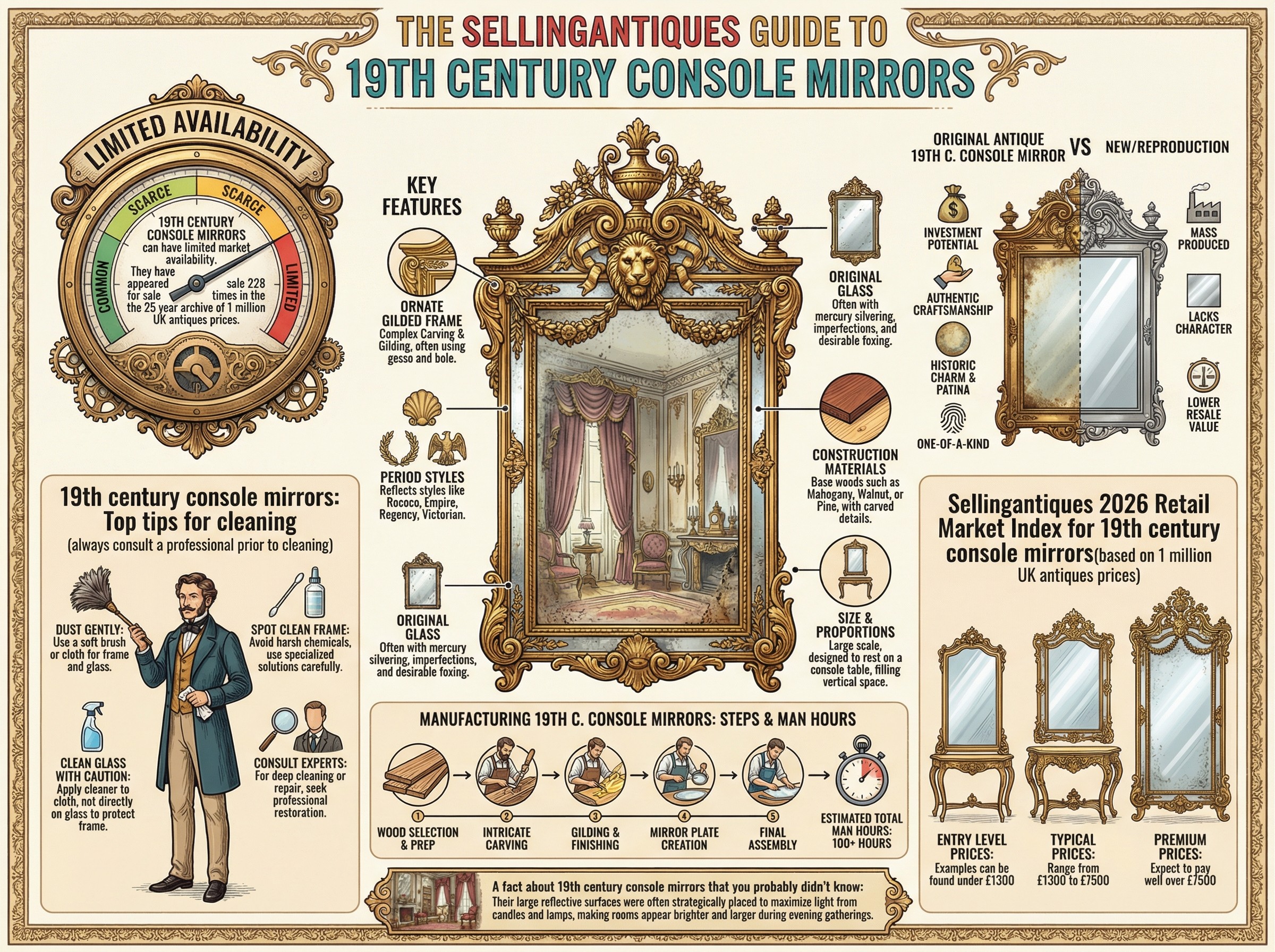 19th Century Console Mirrors Guide Infographic
