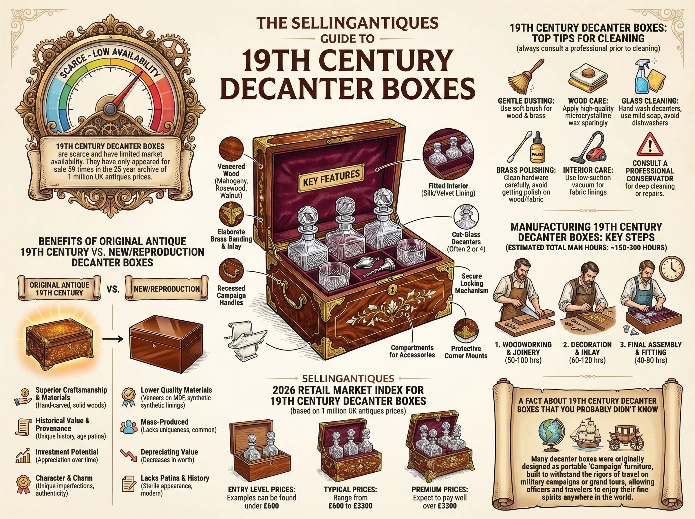 19th Century Decanter Boxes Guide Infographic