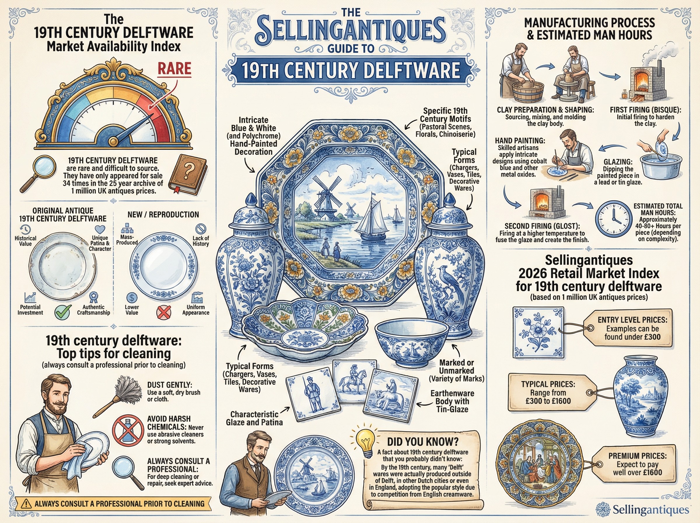 19th Century Delftware Guide Infographic