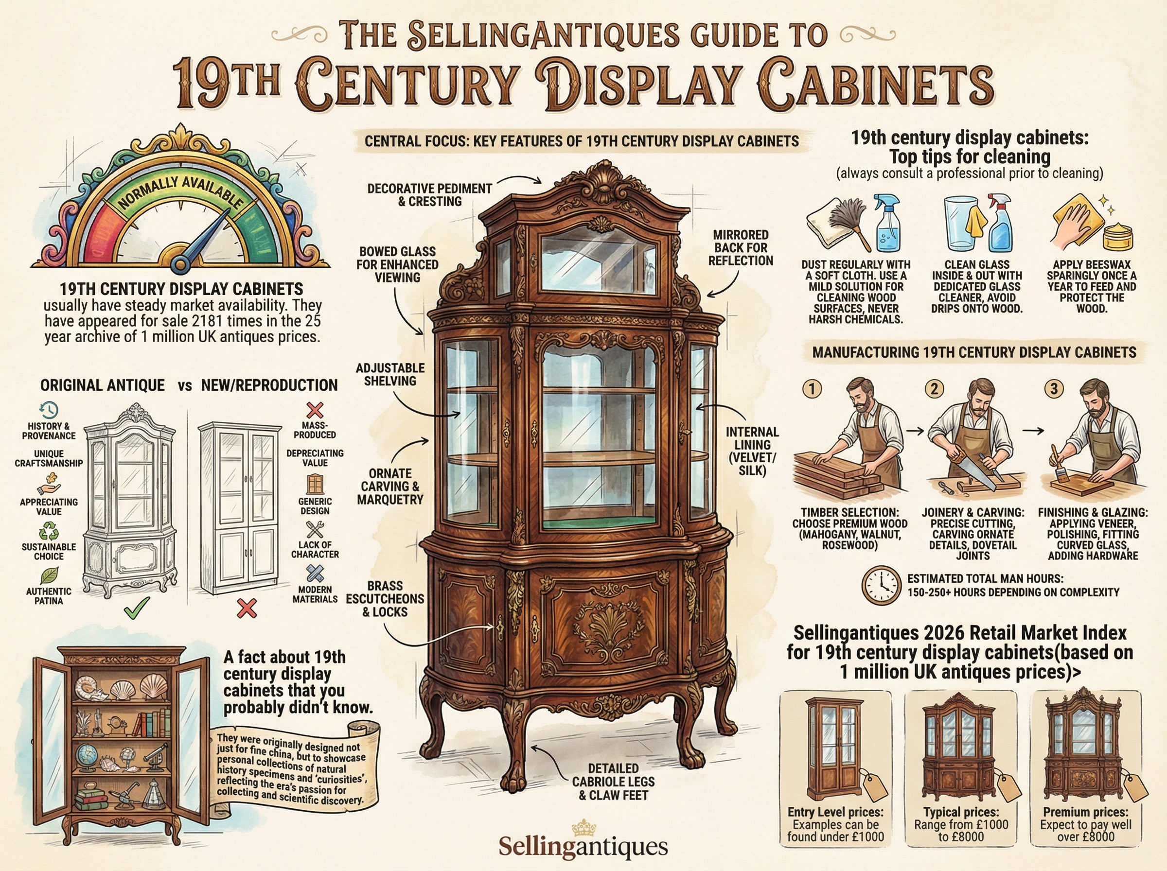19th Century Display Cabinets Guide Infographic