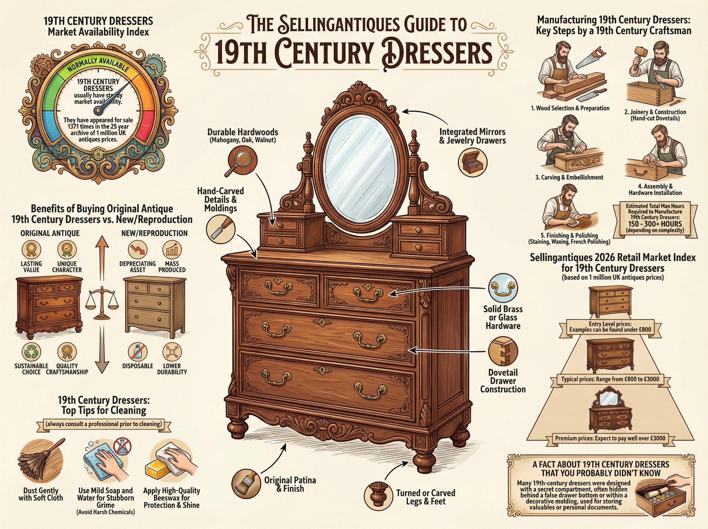 19th Century Dressers Guide Infographic