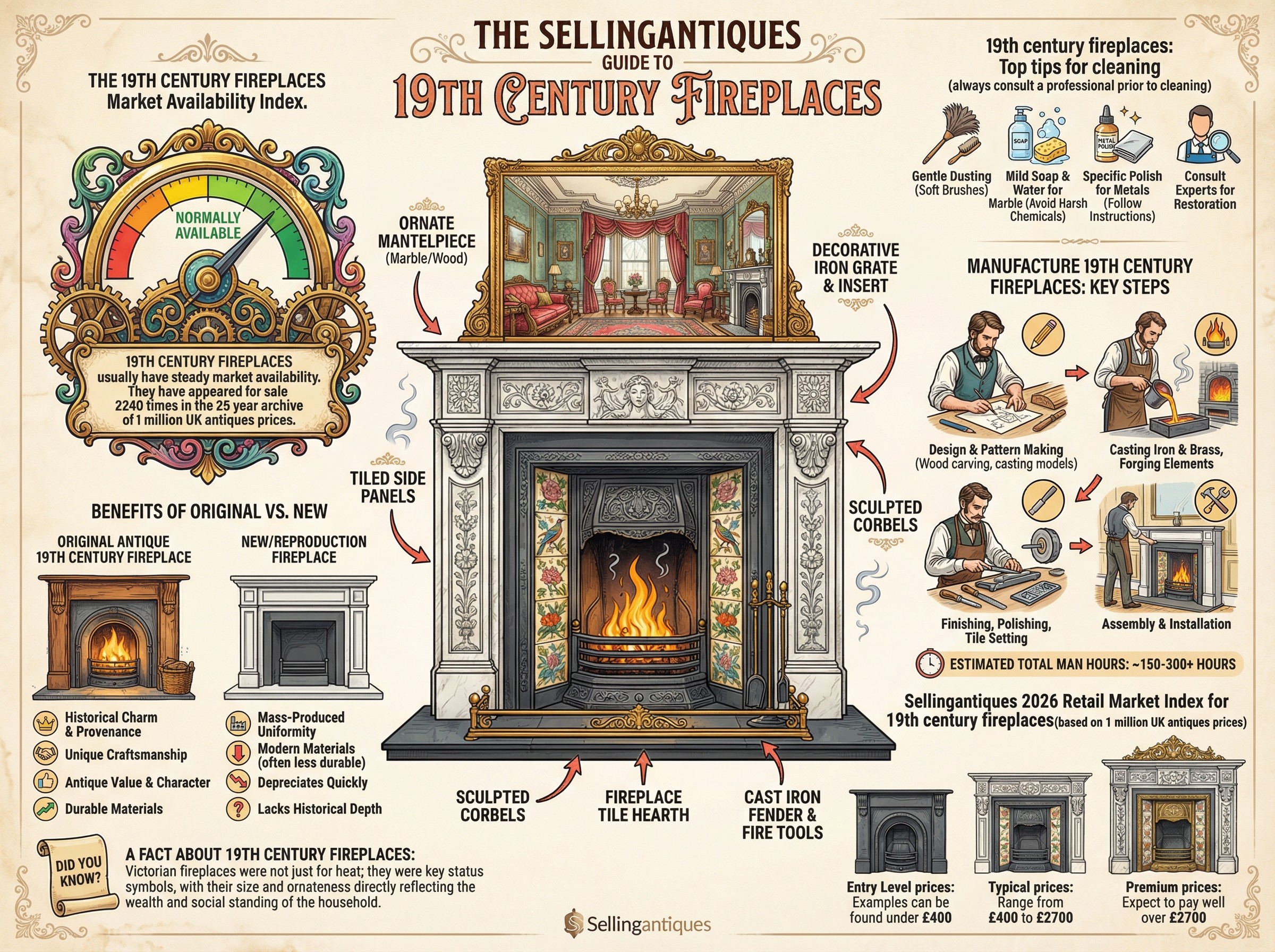 The Sellingantiques Guide to 19th Century Fireplaces