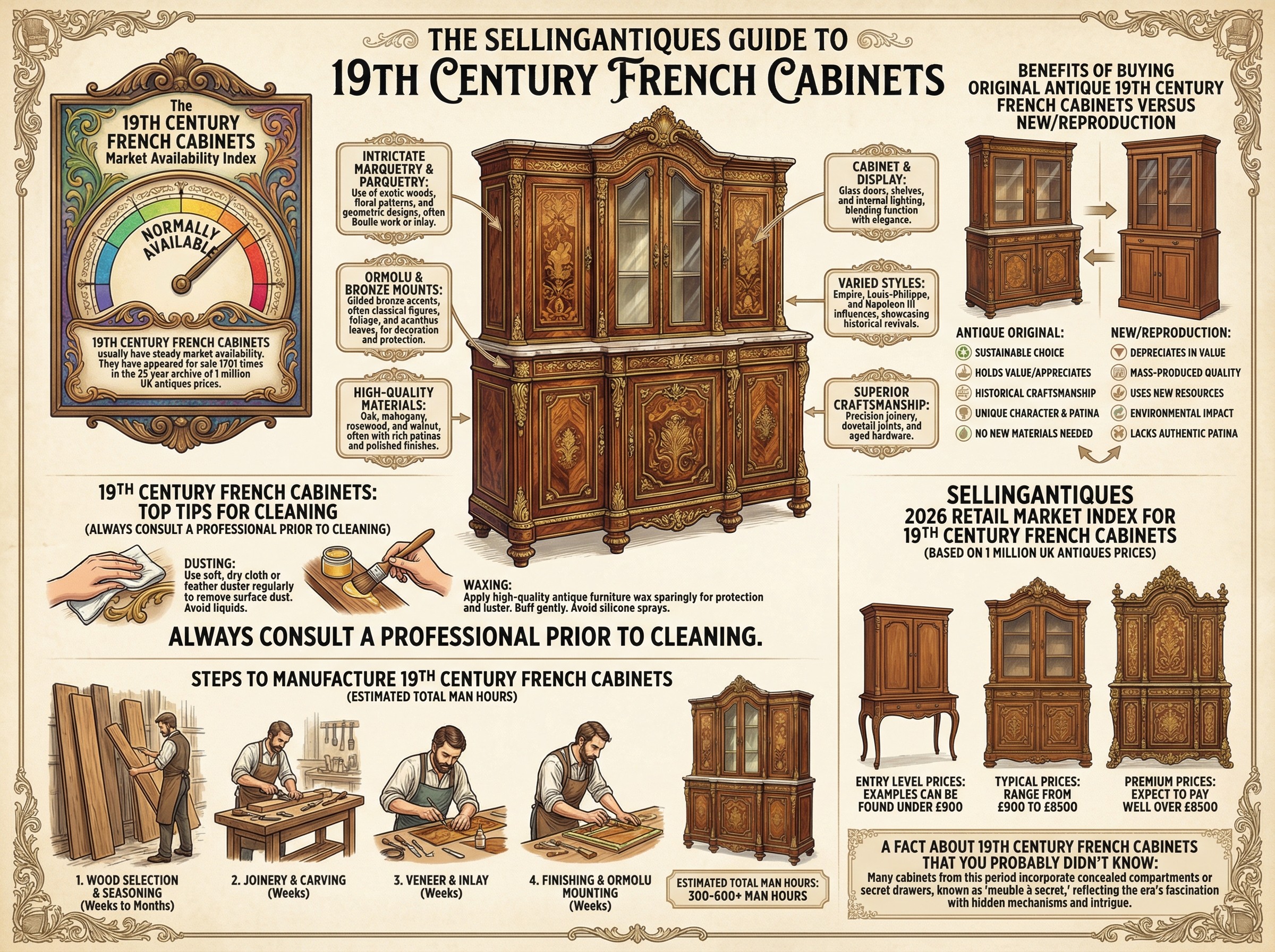 19th Century French Cabinets Guide Infographic
