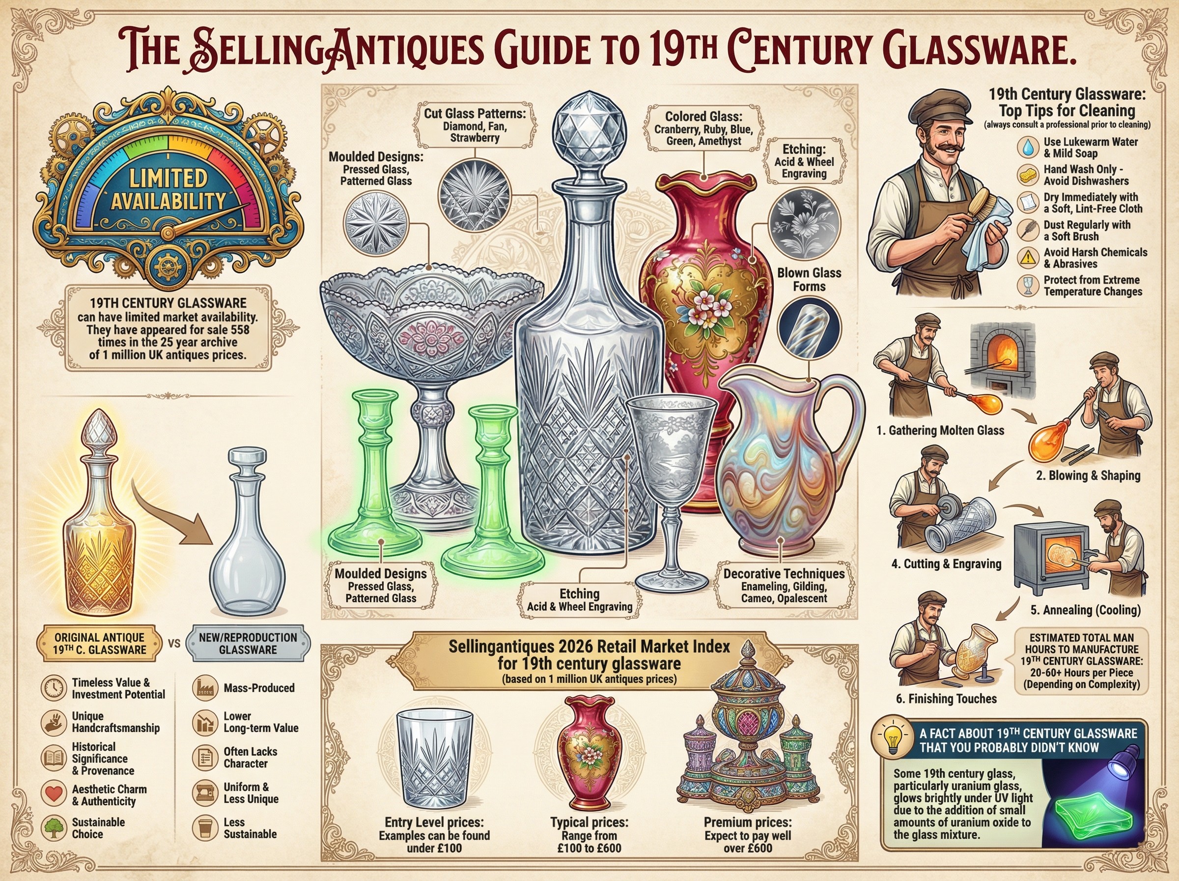 19th Century Glassware Guide Infographic