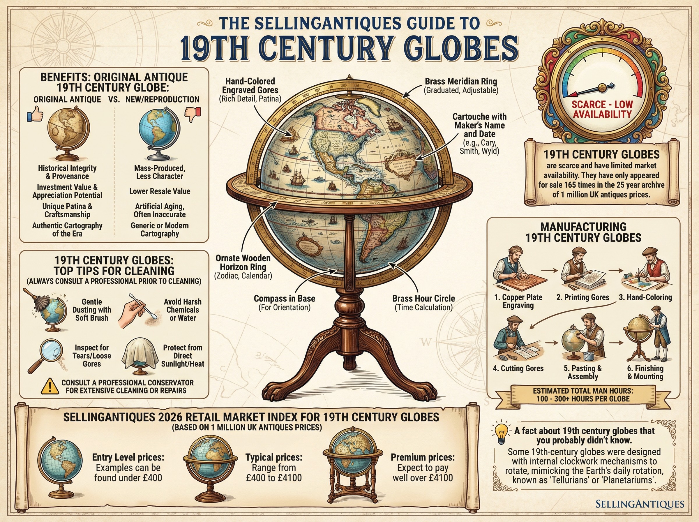 19th Century Globes Guide Infographic