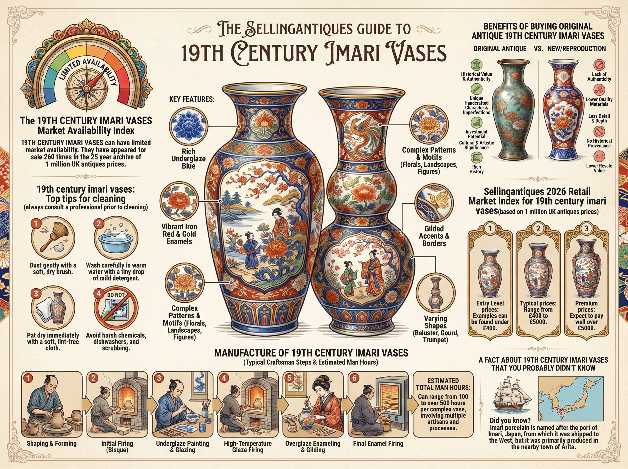 19th Century Imari Vases Guide Infographic