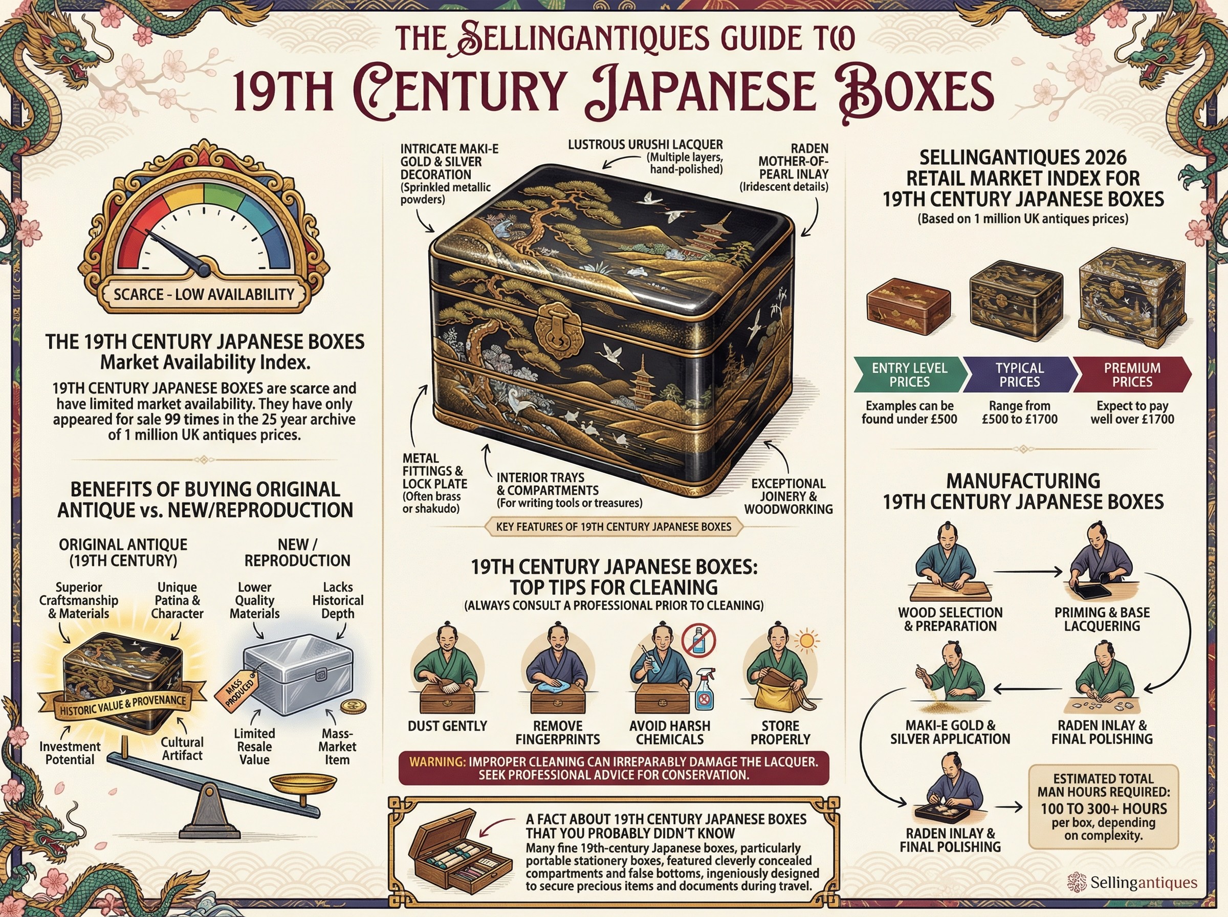 19th Century Japanese Boxes Guide Infographic