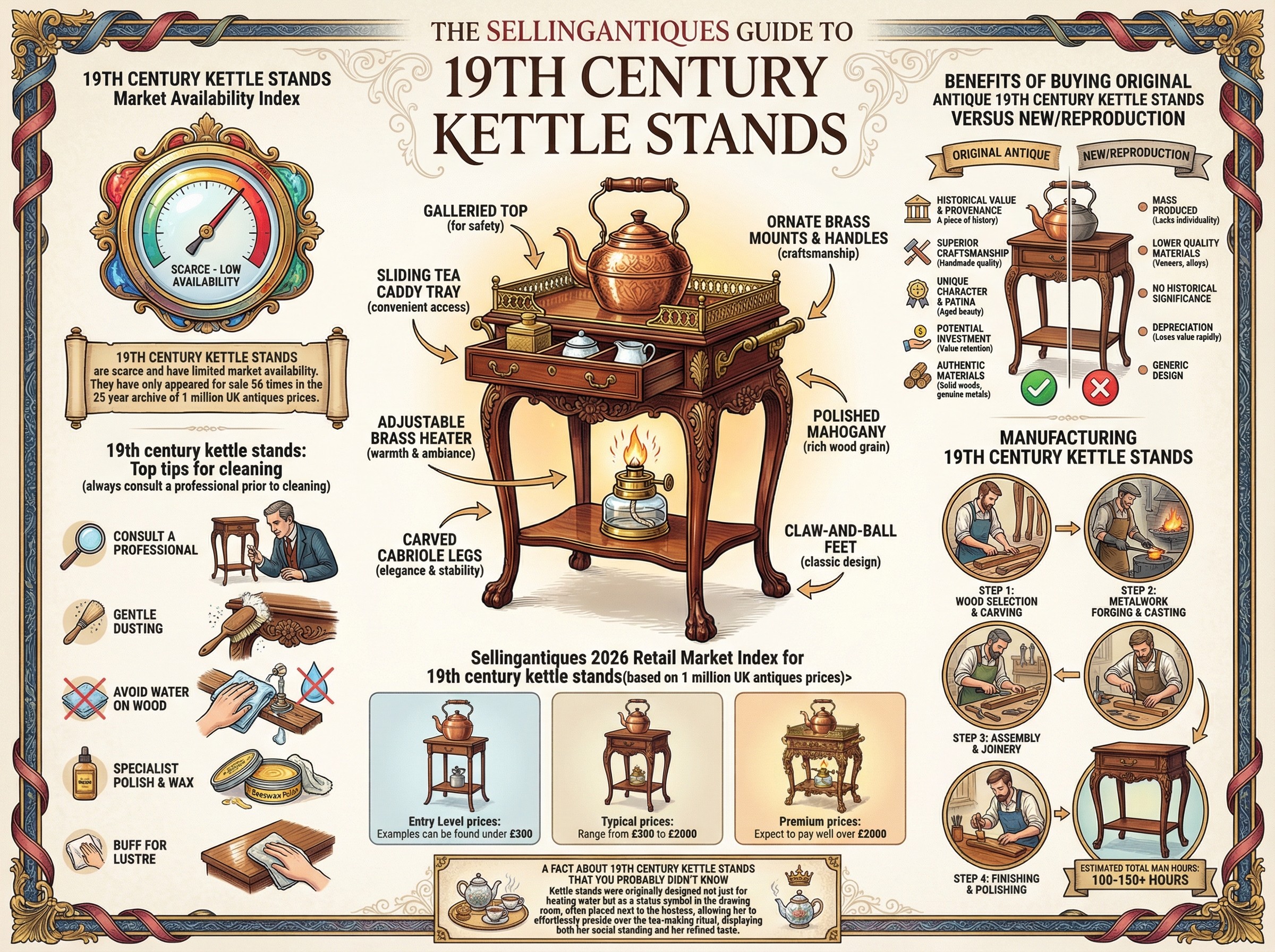19th Century Kettle Stands Guide Infographic
