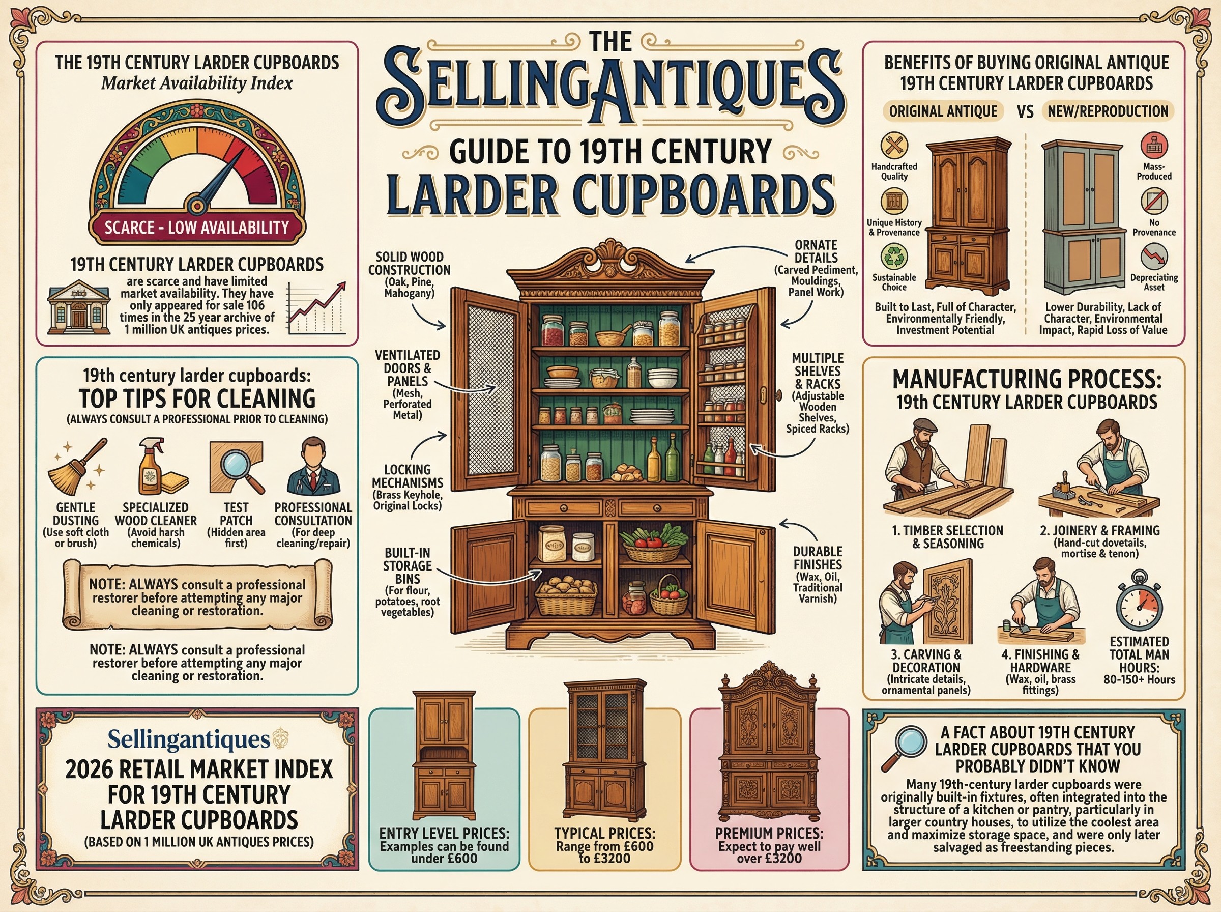 19th Century Larder Cupboards Guide Infographic