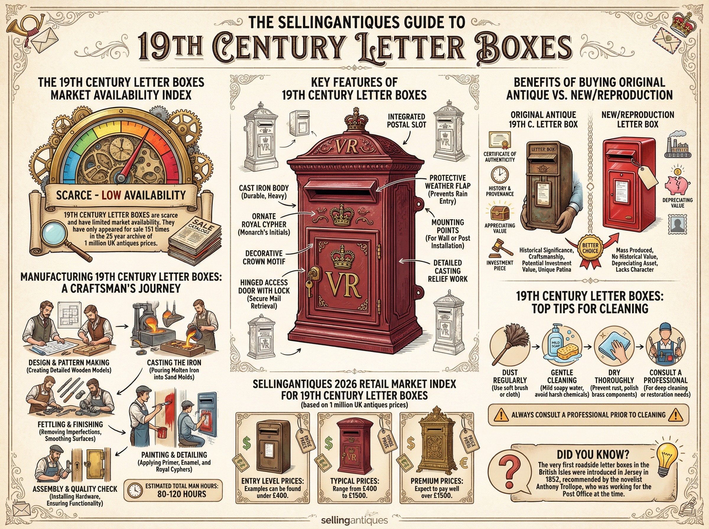 19th Century Letter Boxes Guide Infographic