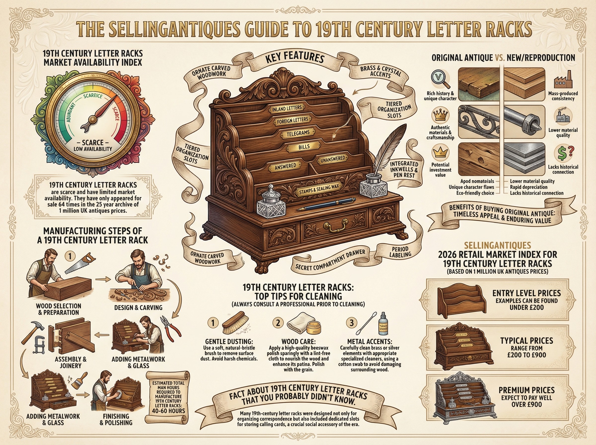 19th Century Letter Racks Guide Infographic