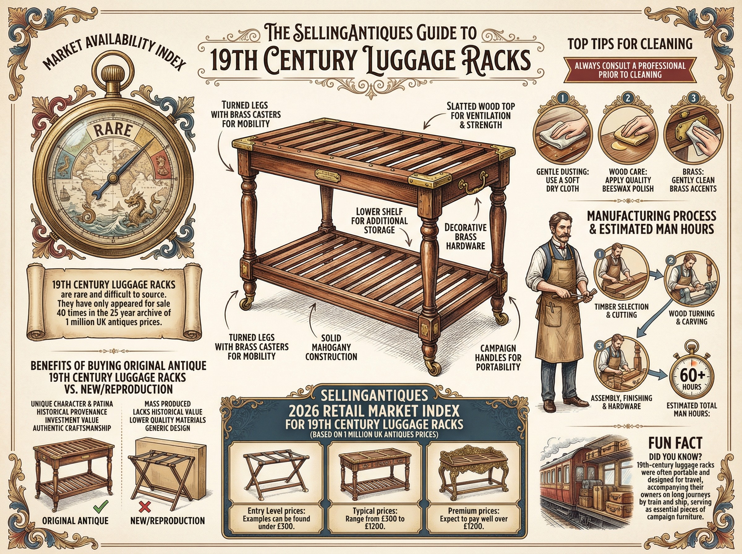 19th Century Luggage Racks Guide Infographic