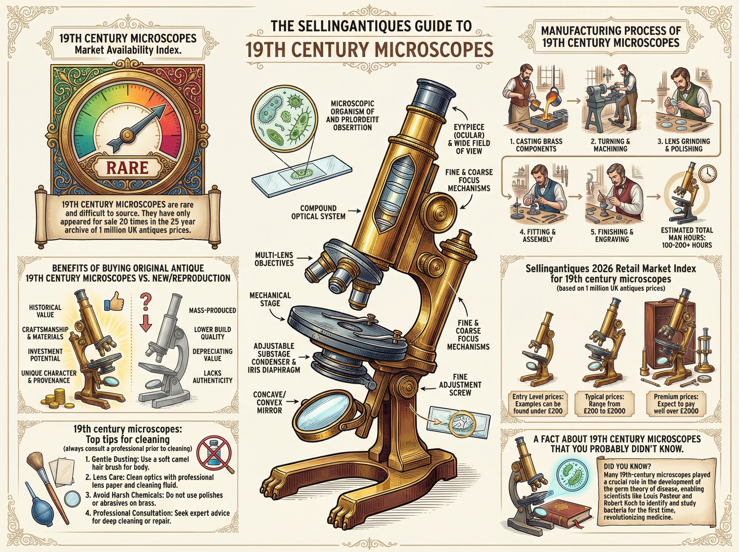19th Century Microscopes Guide Infographic