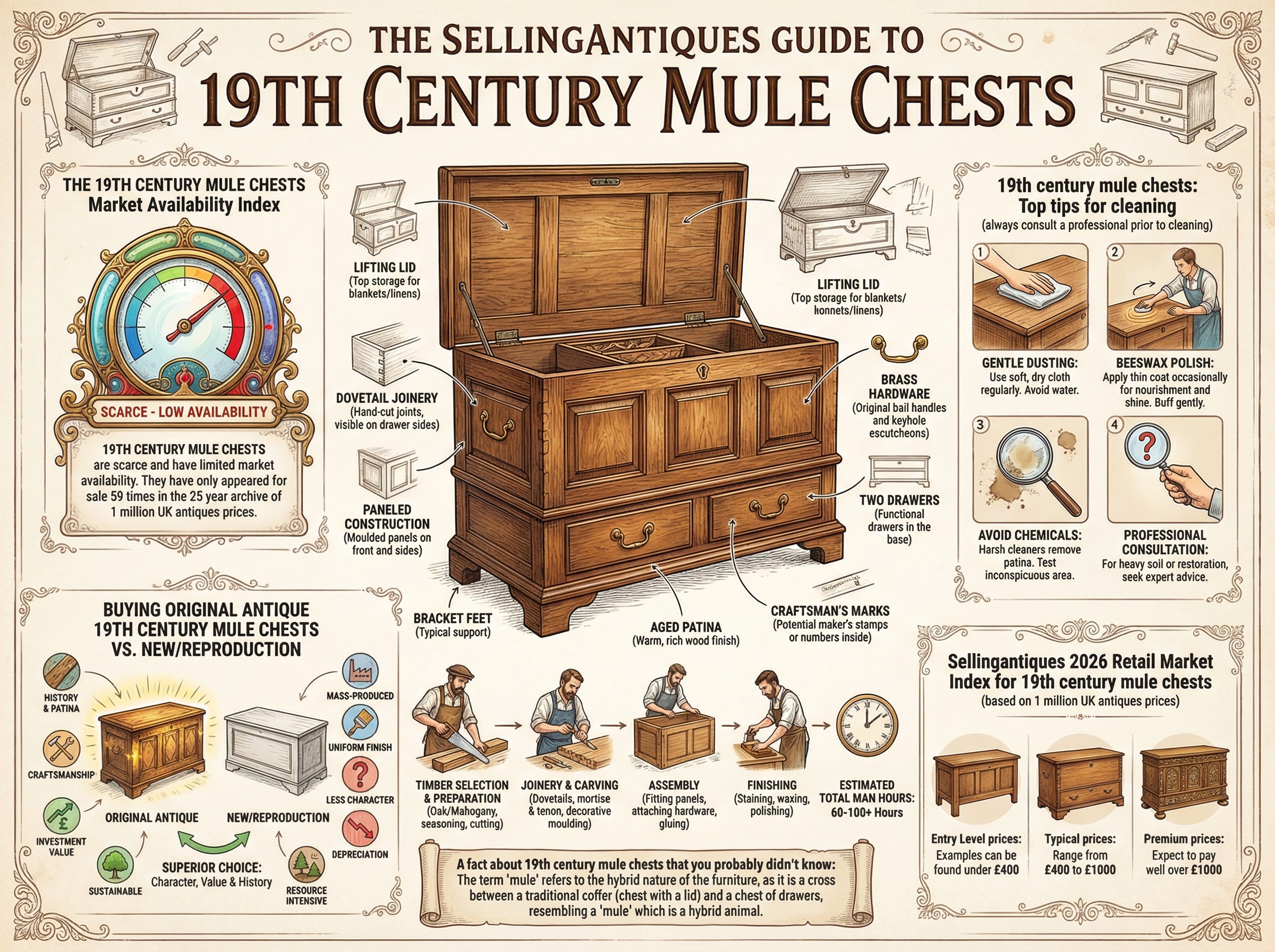 19th Century Mule Chests Guide Infographic