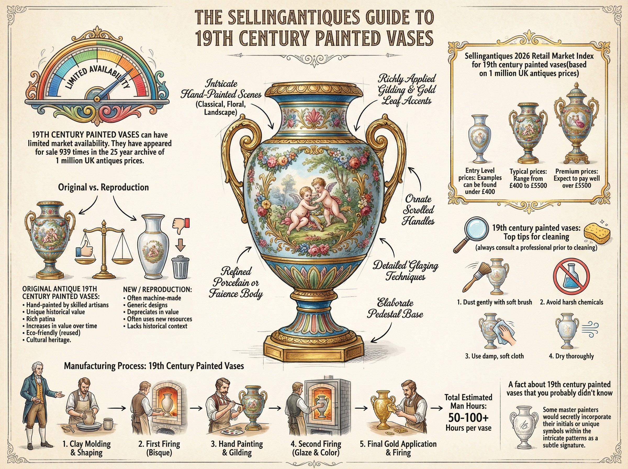 19th Century Painted Vases Guide Infographic