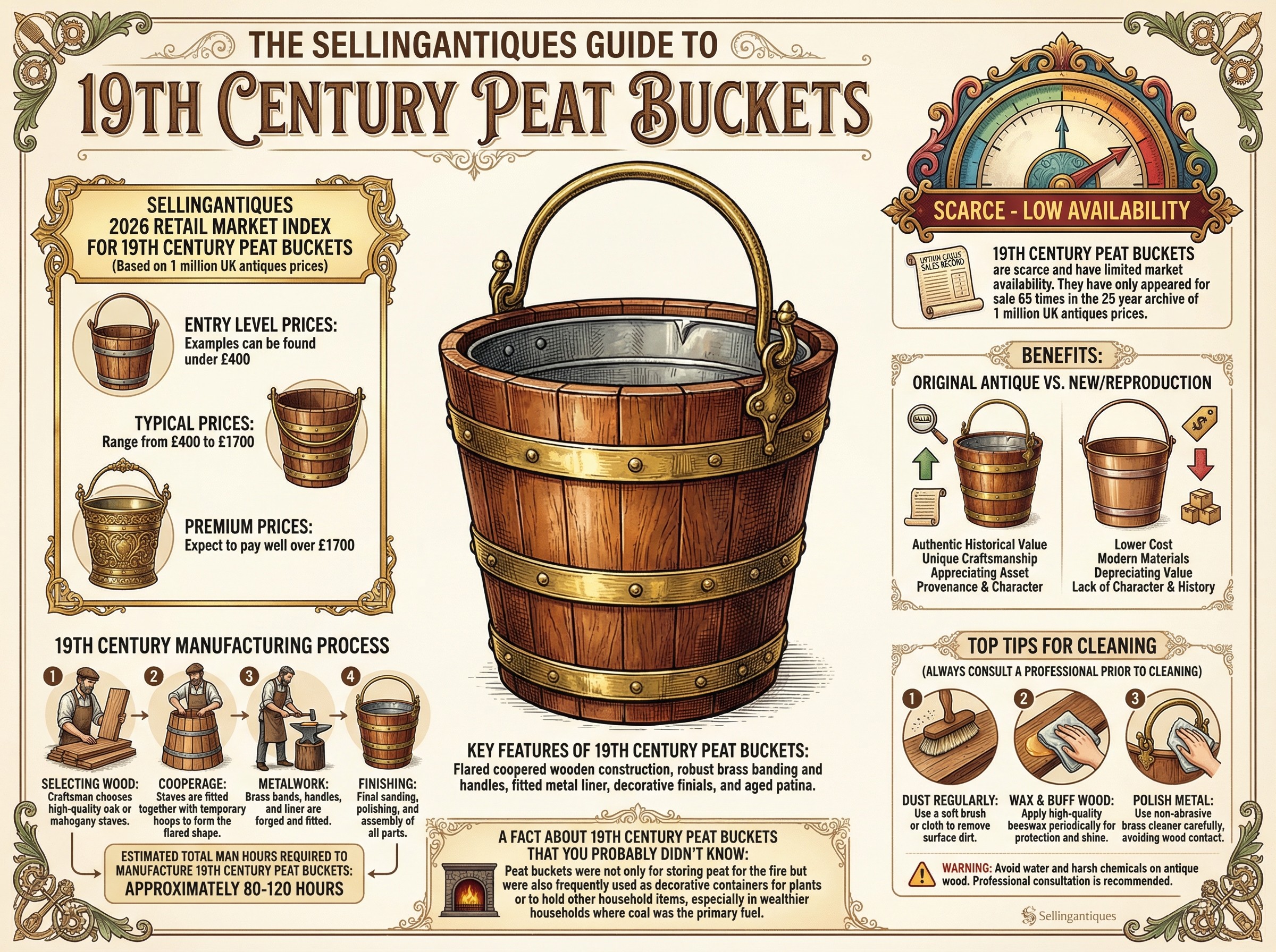 19th Century Peat Buckets Guide Infographic