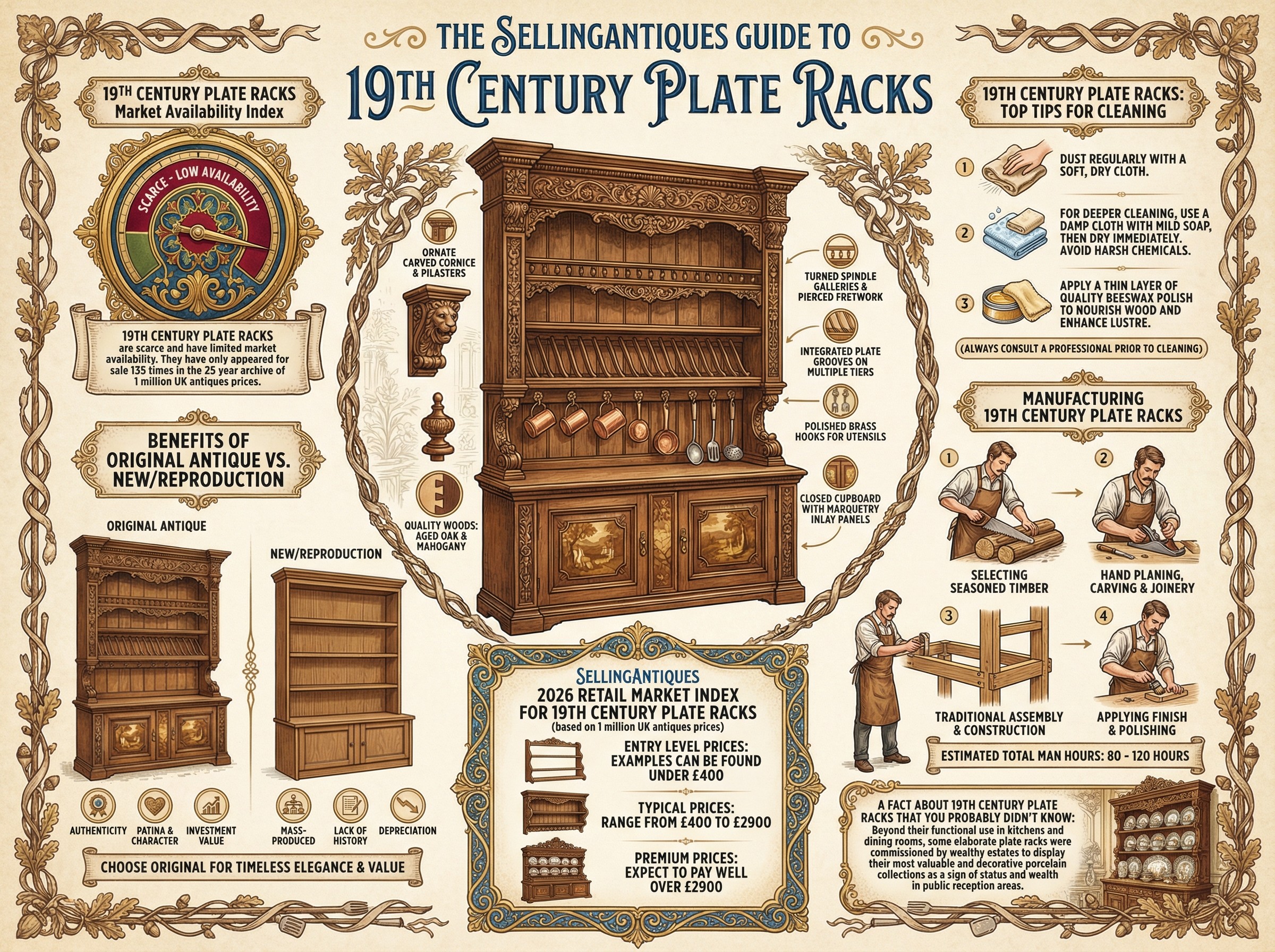 19th Century Plate Racks Guide Infographic