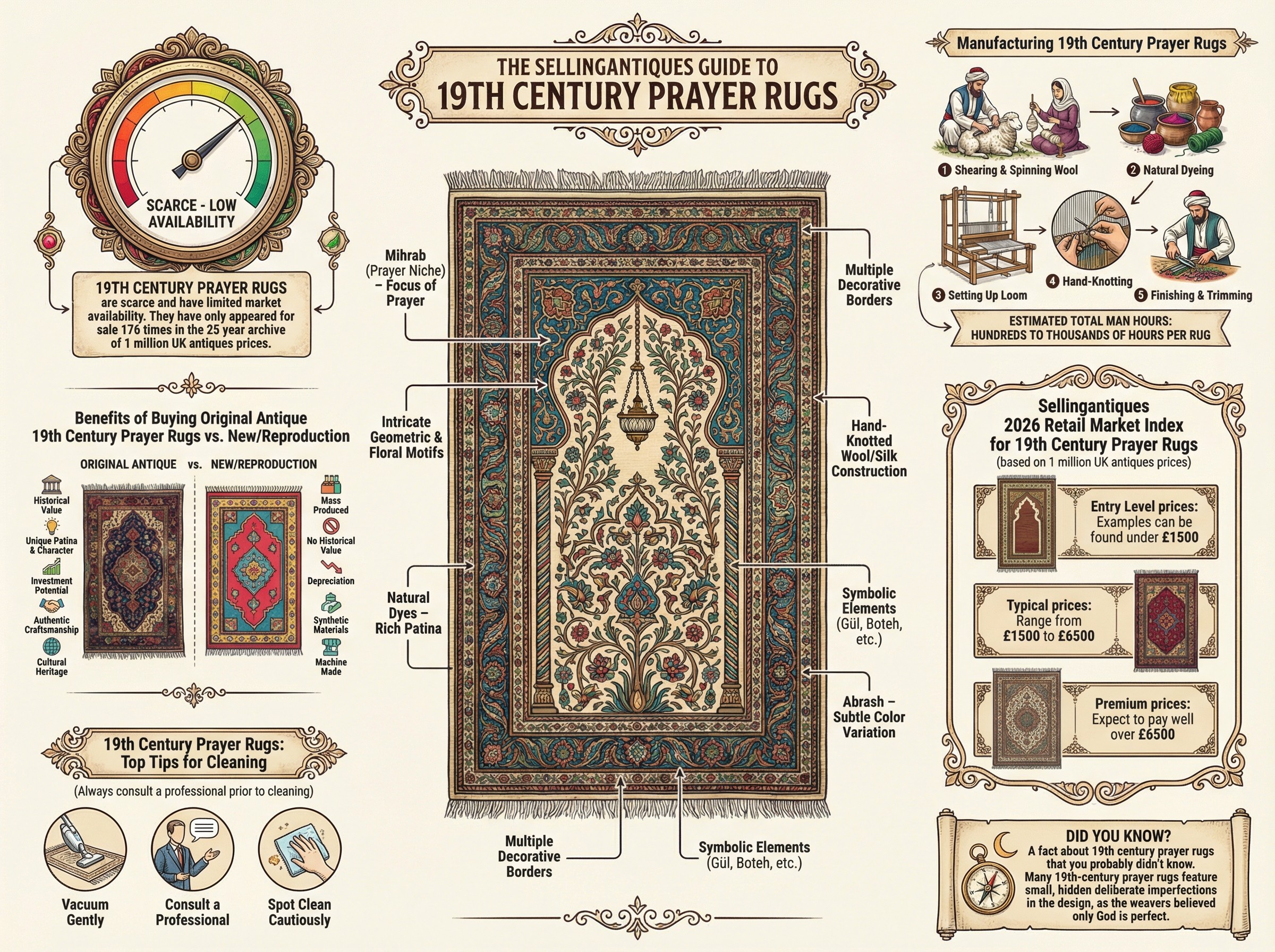 19th Century Prayer Rugs Guide Infographic