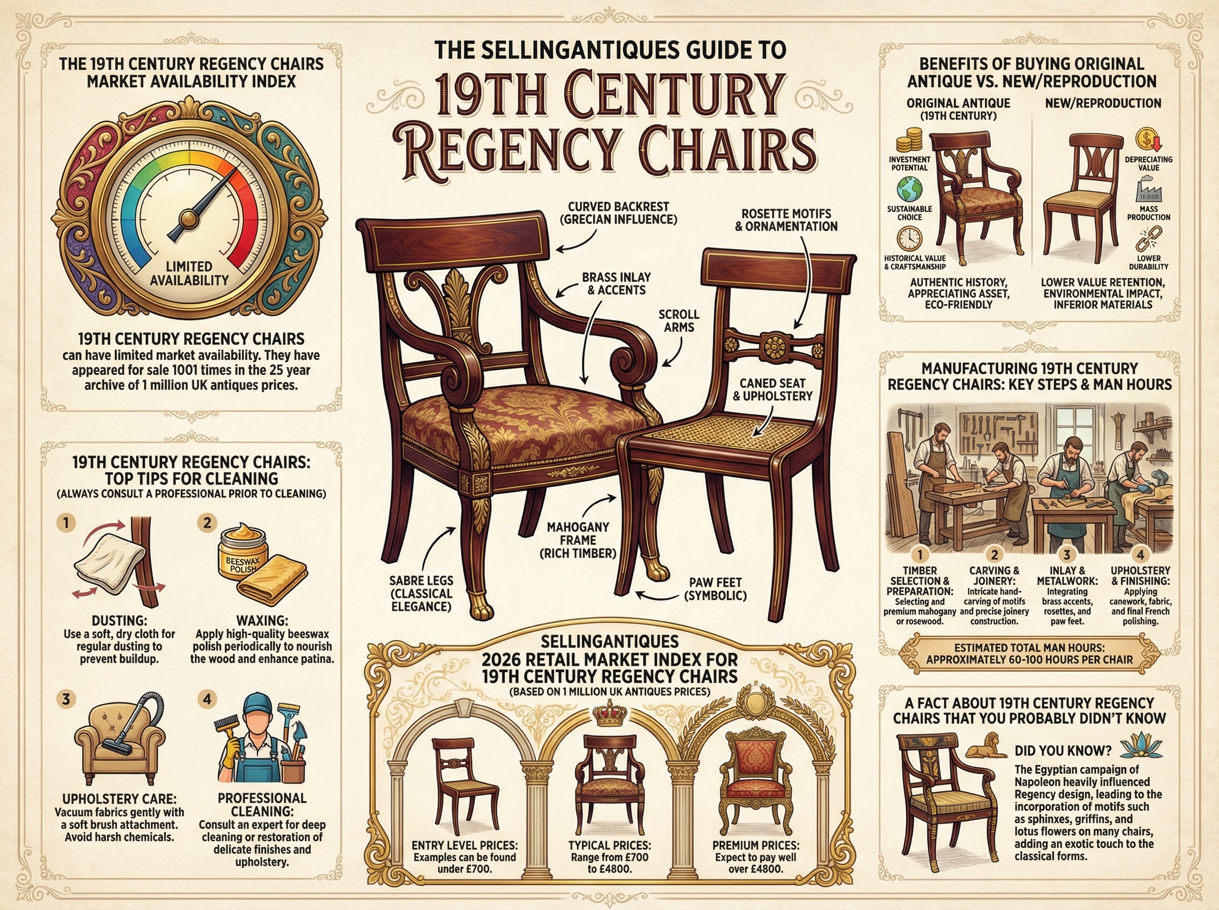 19th Century Regency Chairs Guide Infographic