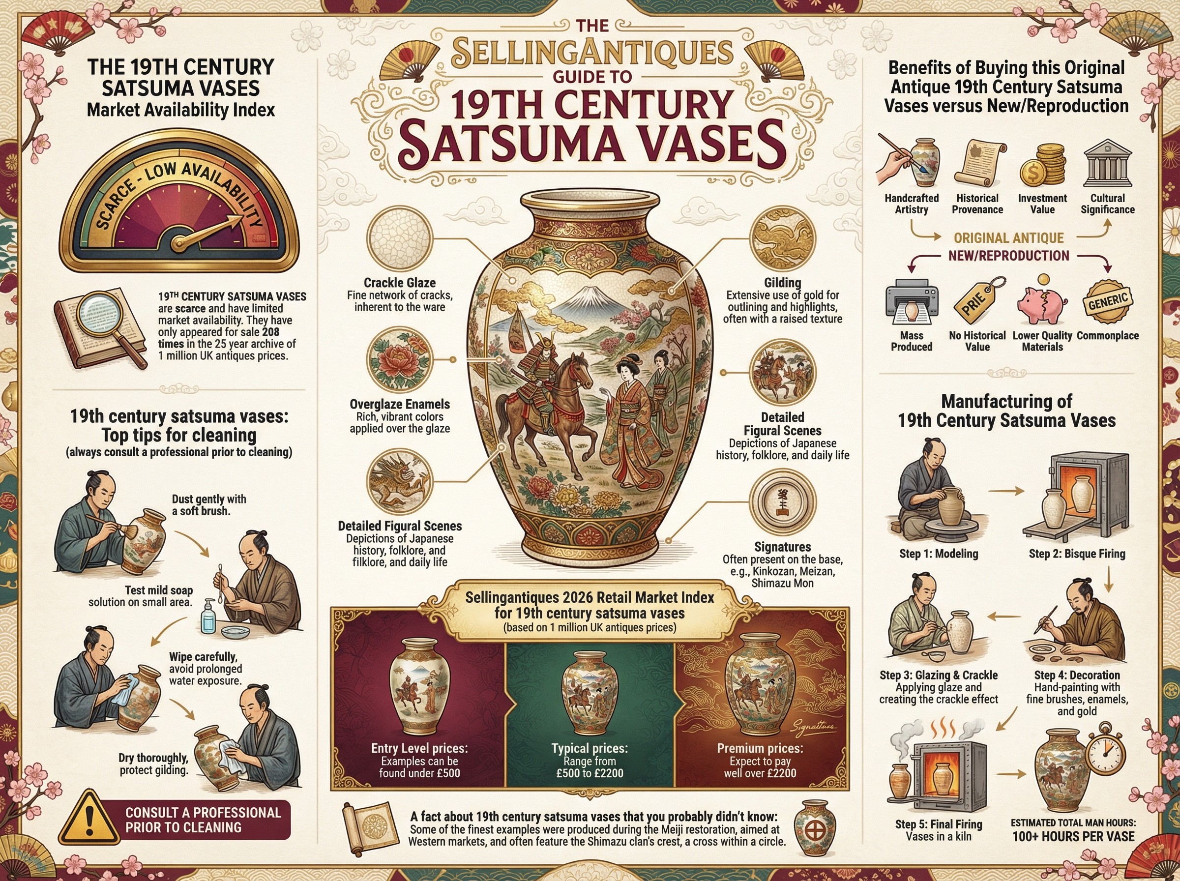 19th Century Satsuma Vases Guide Infographic
