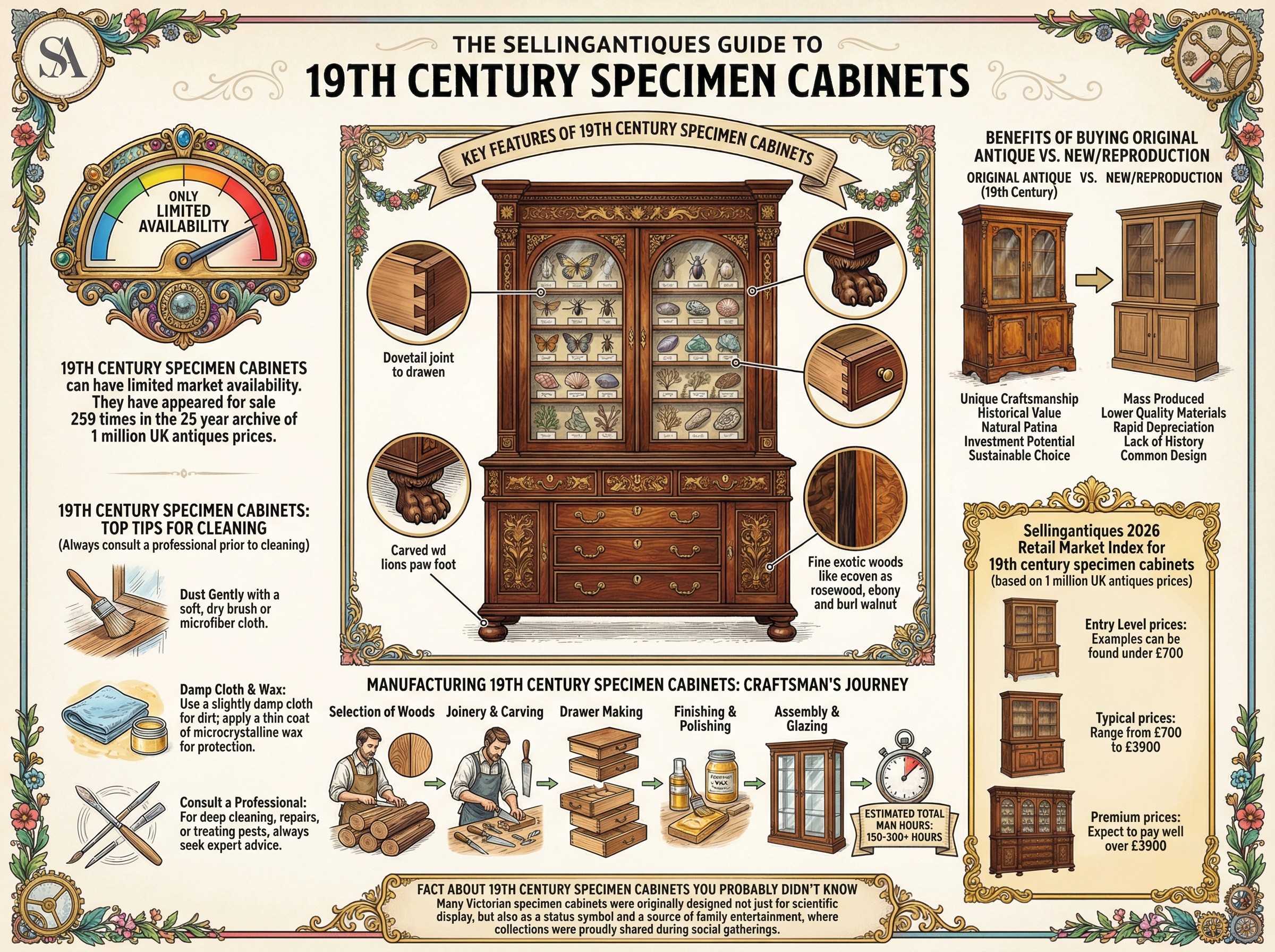 19th Century Specimen Cabinets Guide Infographic