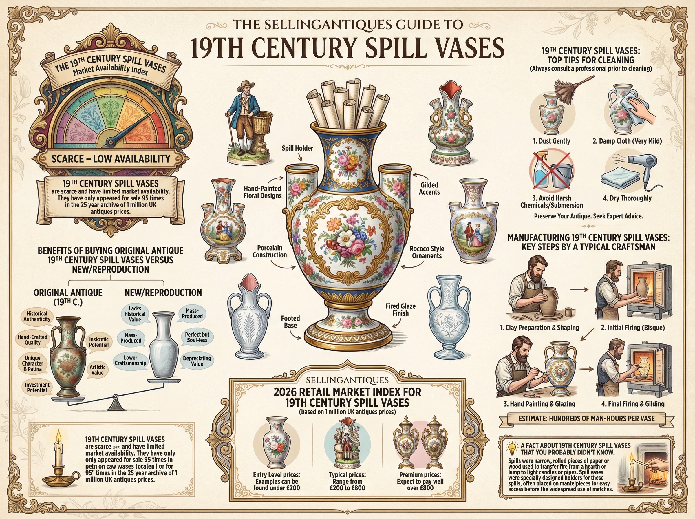 19th Century Spill Vases Guide Infographic