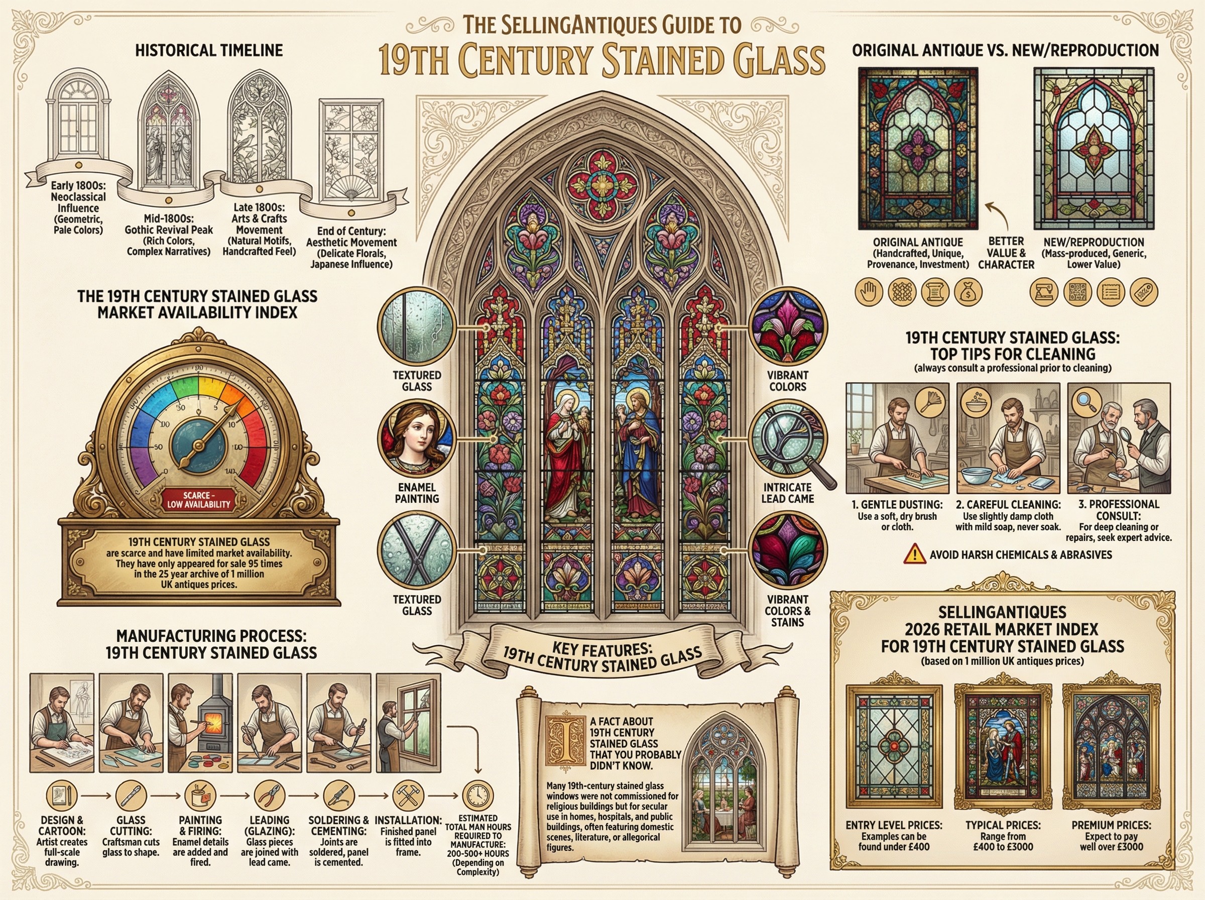 19th Century Stained Glass Guide Infographic