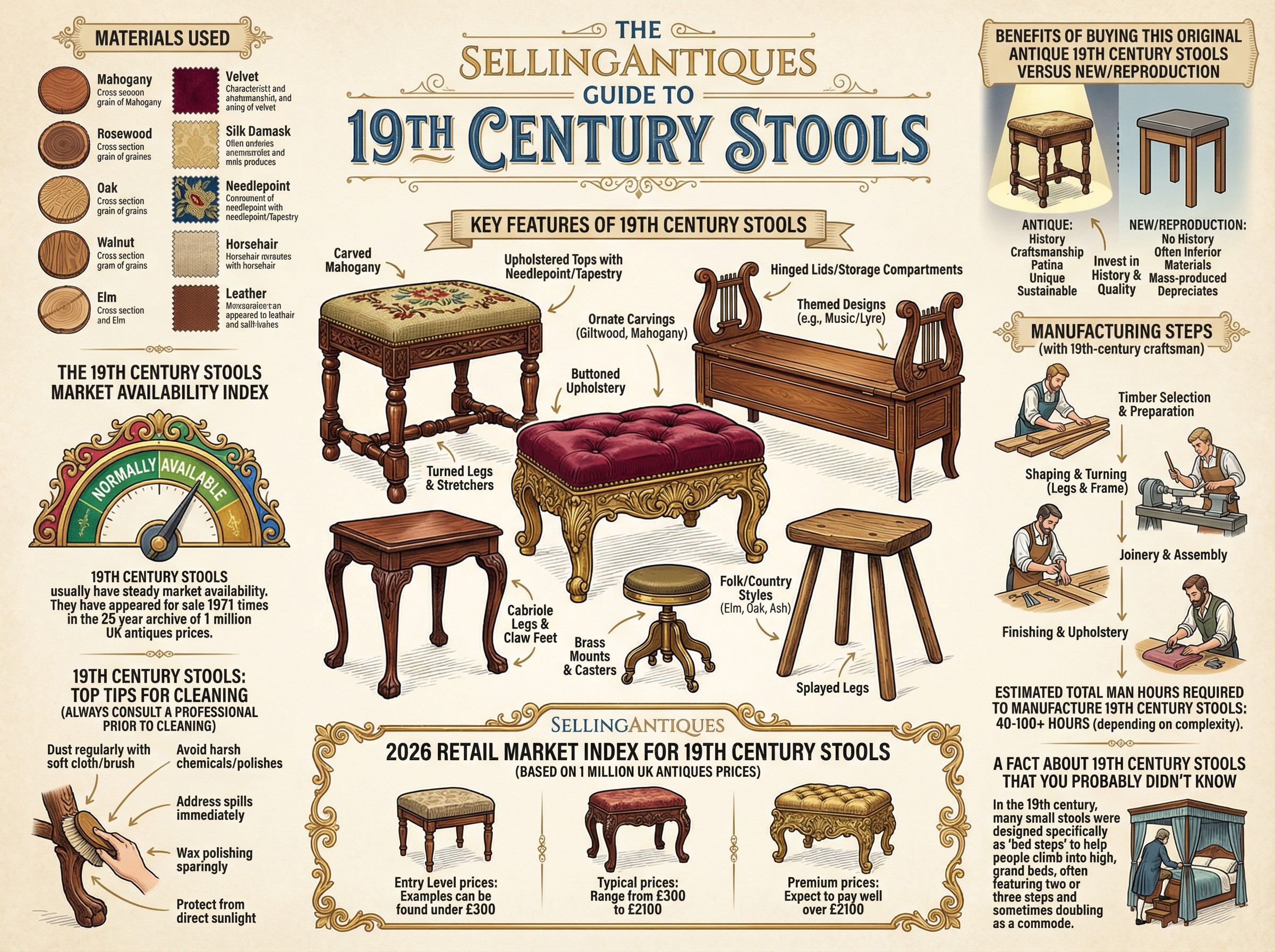19th Century Stools Guide Infographic