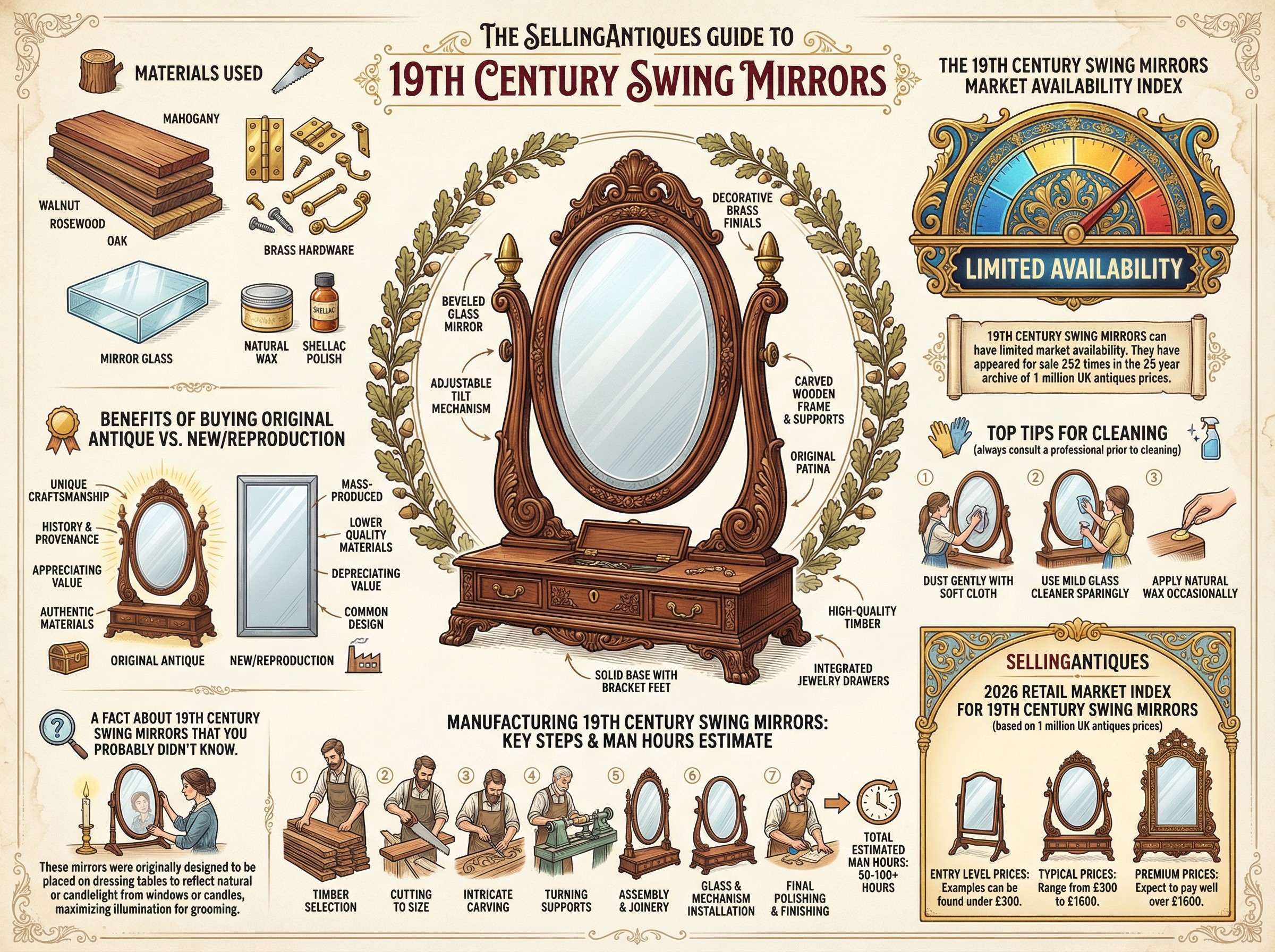 19th Century Swing Mirrors Guide Infographic