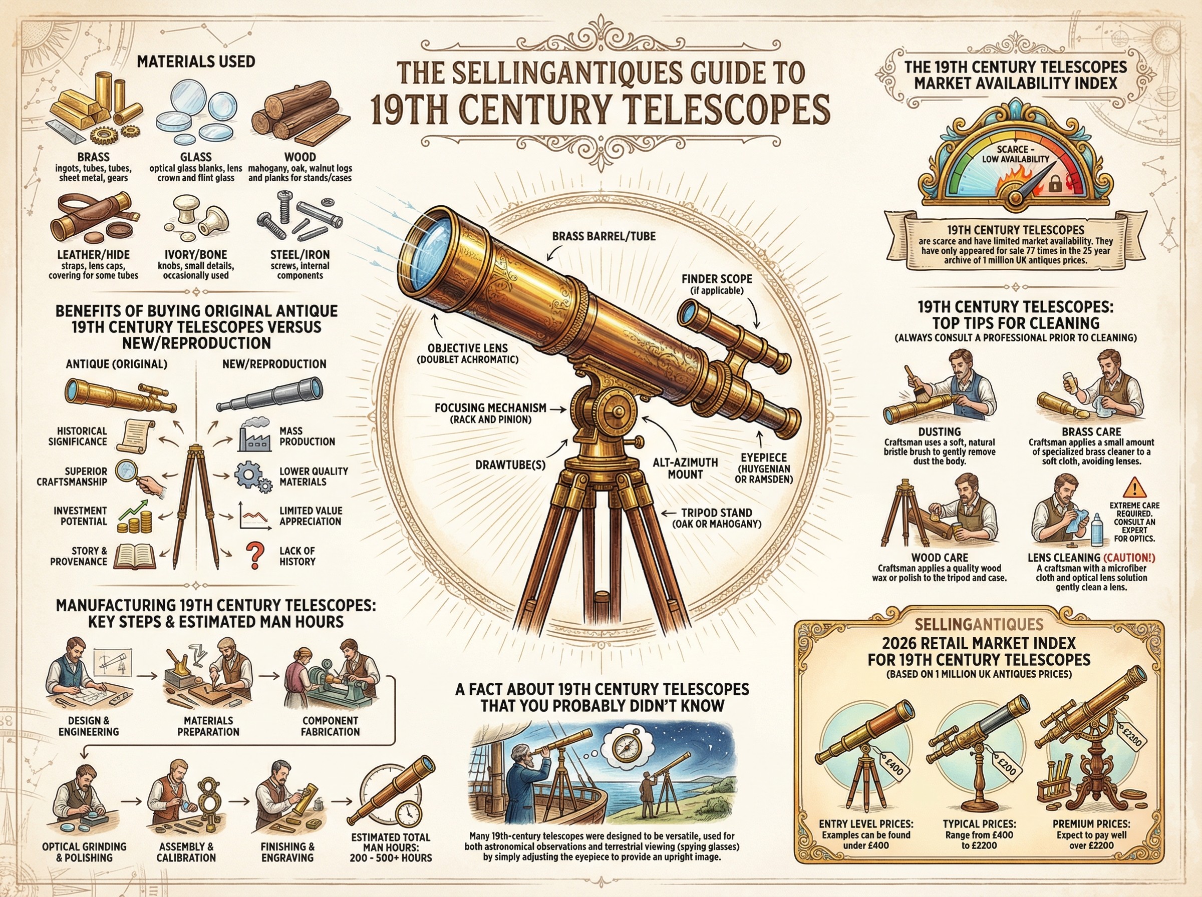 19th Century Telescopes Guide Infographic