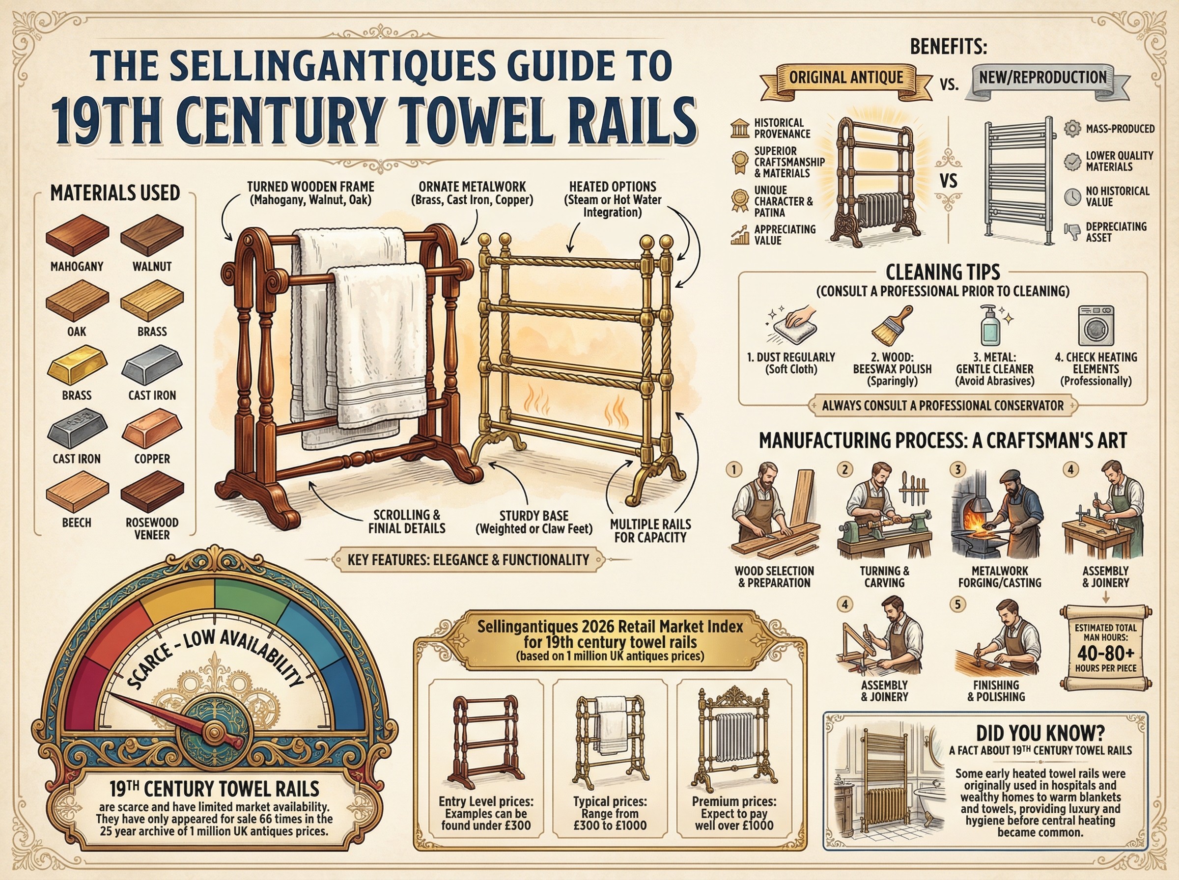 19th Century Towel Rails Guide Infographic
