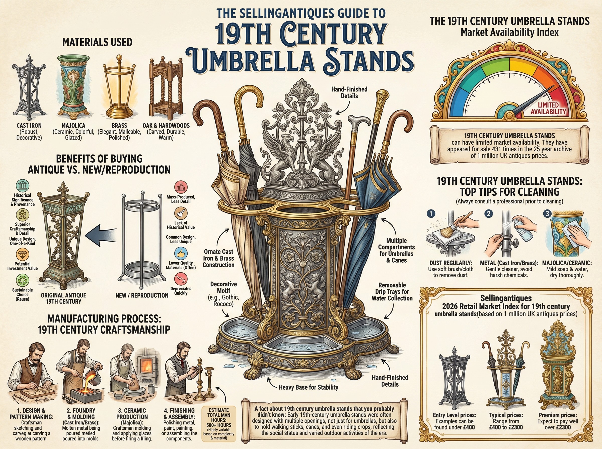 19th Century Umbrella Stands Guide Infographic