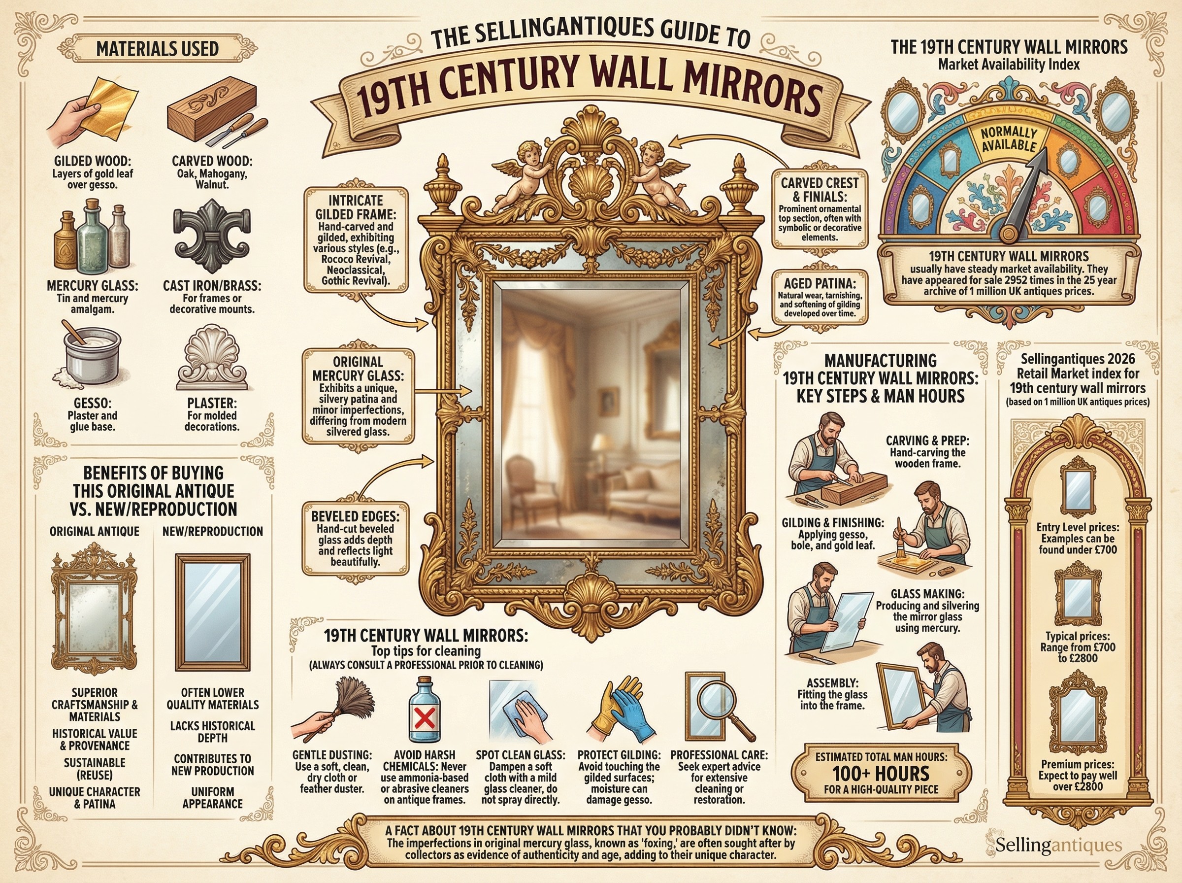 19th Century Wall Mirrors Guide Infographic