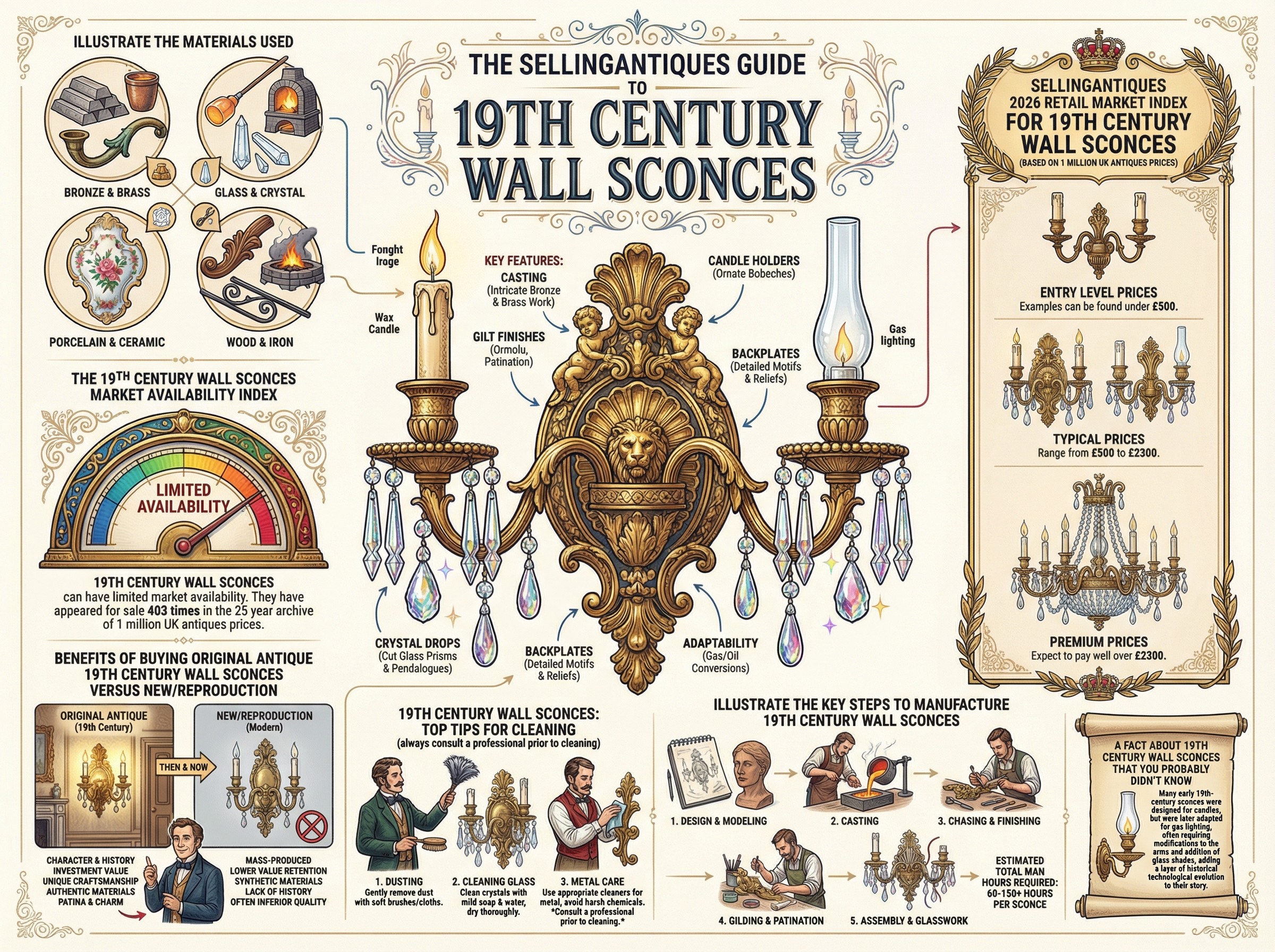 19th Century Wall Sconces Guide Infographic