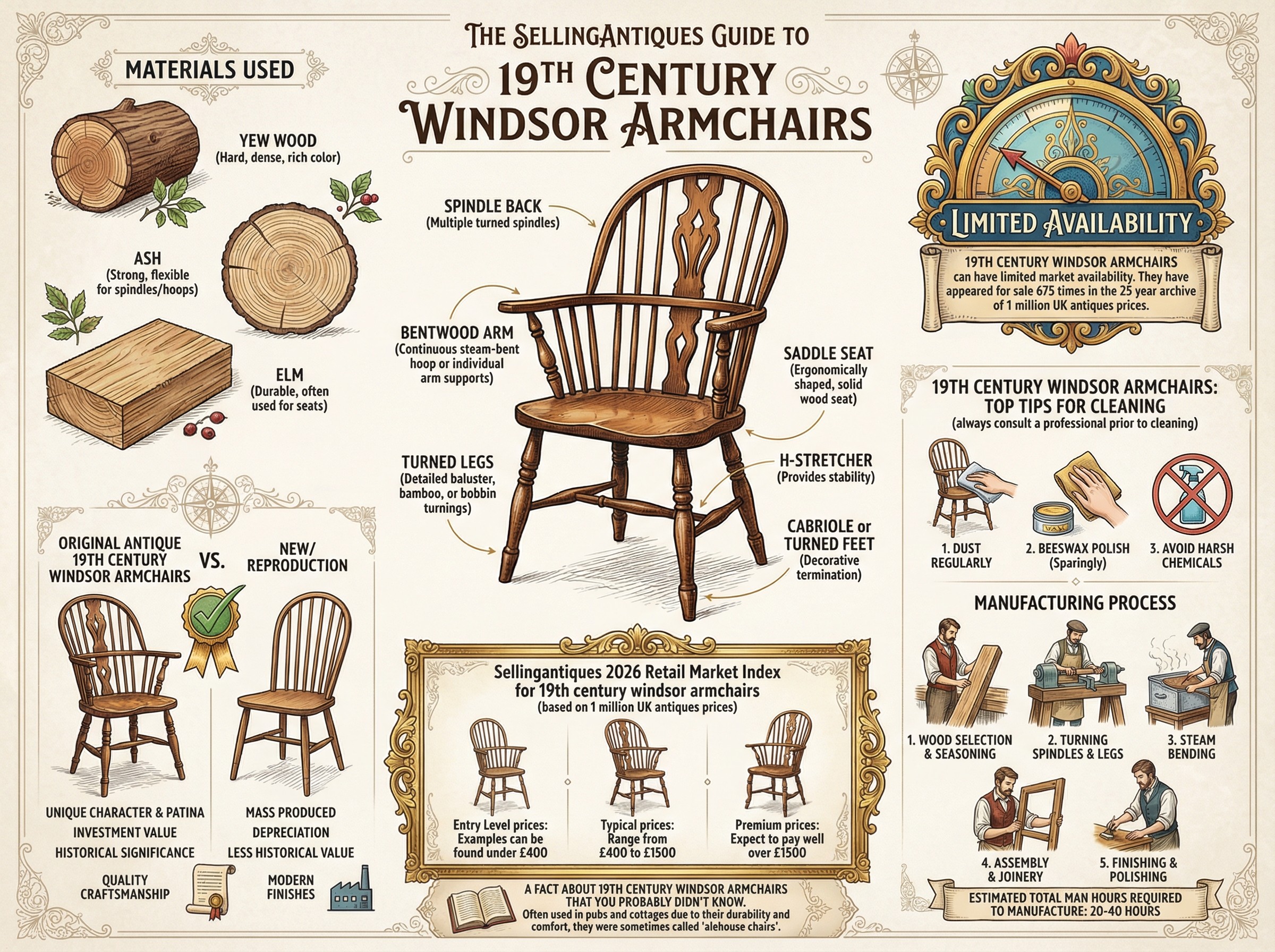 19th Century Windsor Armchairs Guide Infographic