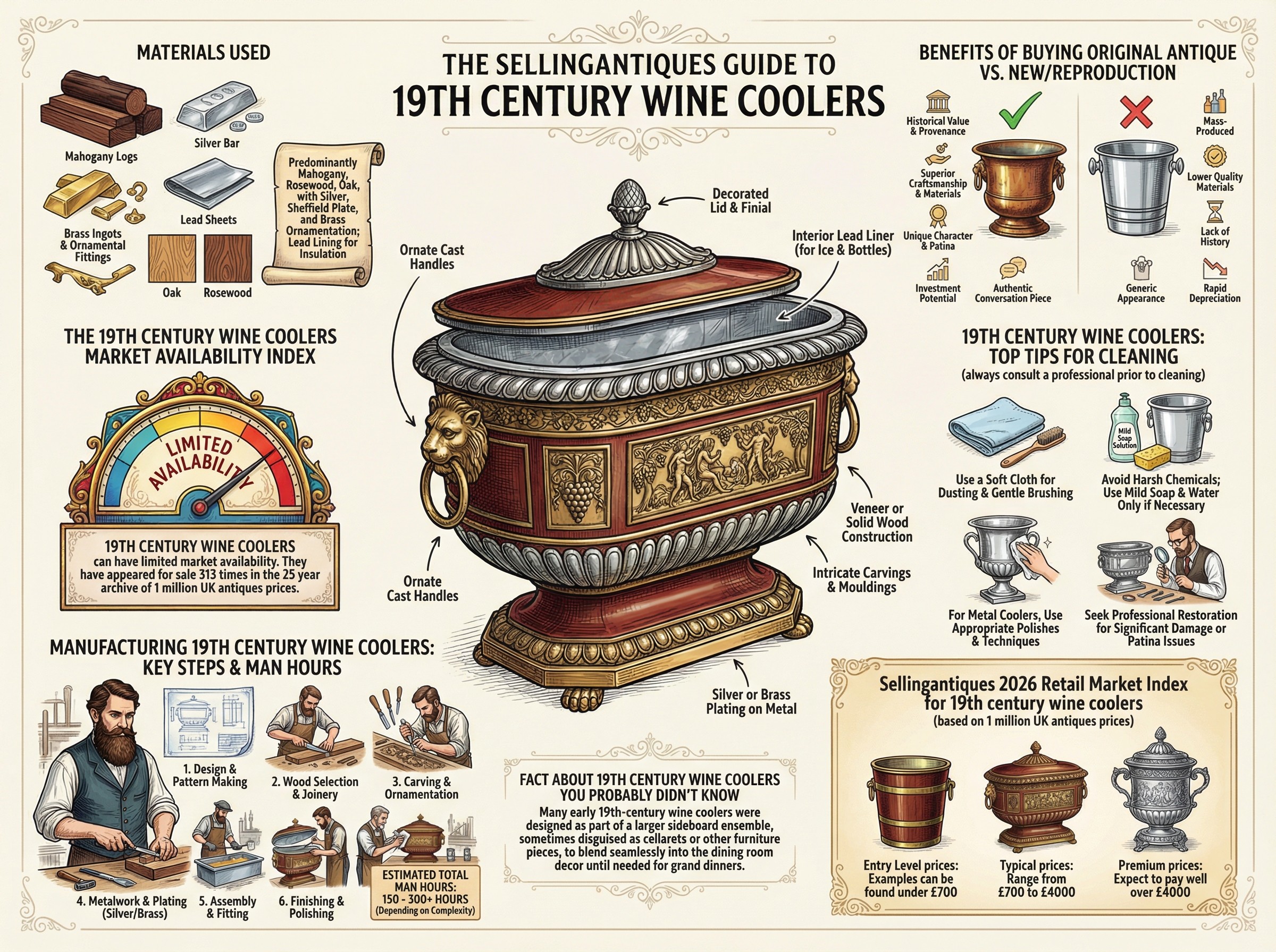 19th Century Wine Coolers Guide Infographic