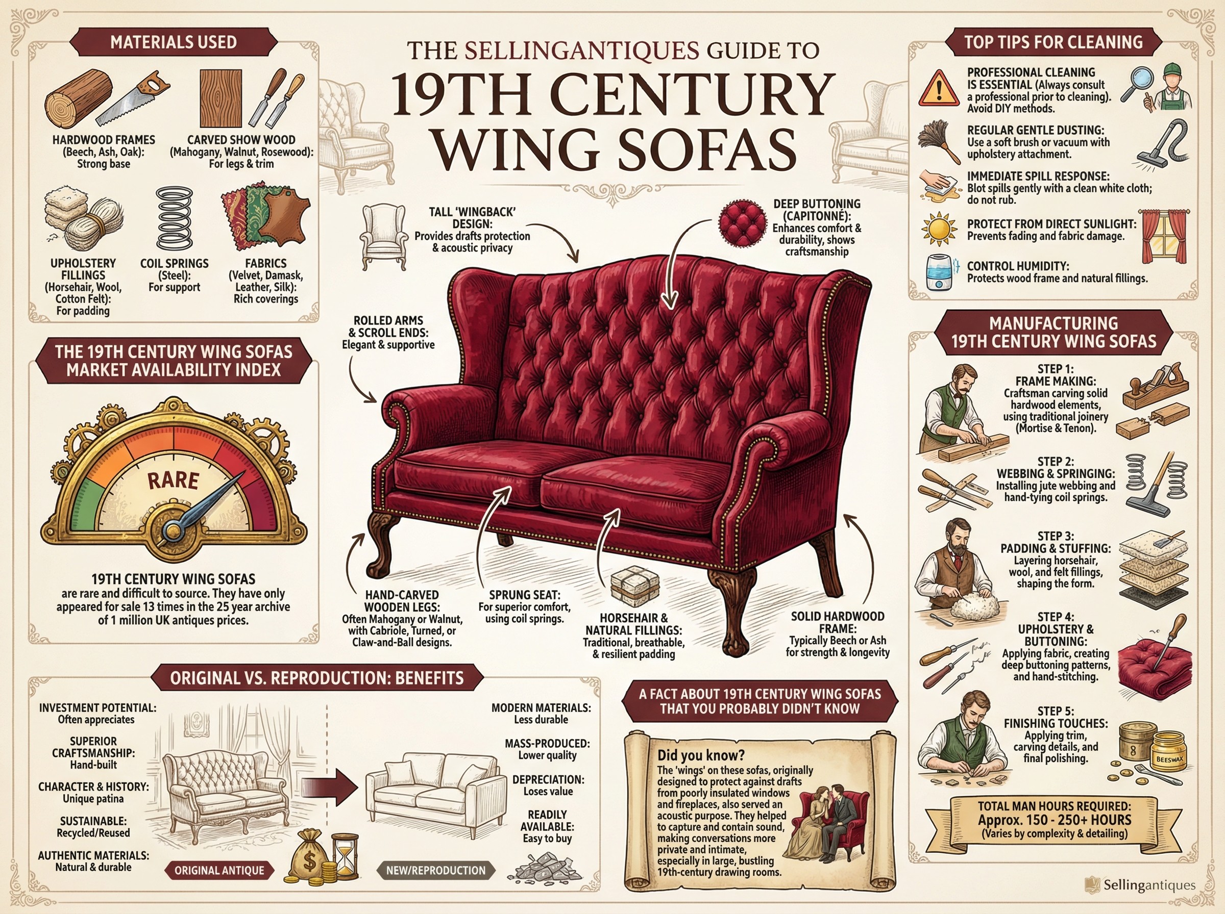 The Sellingantiques Guide to 19th Century Wing Sofas