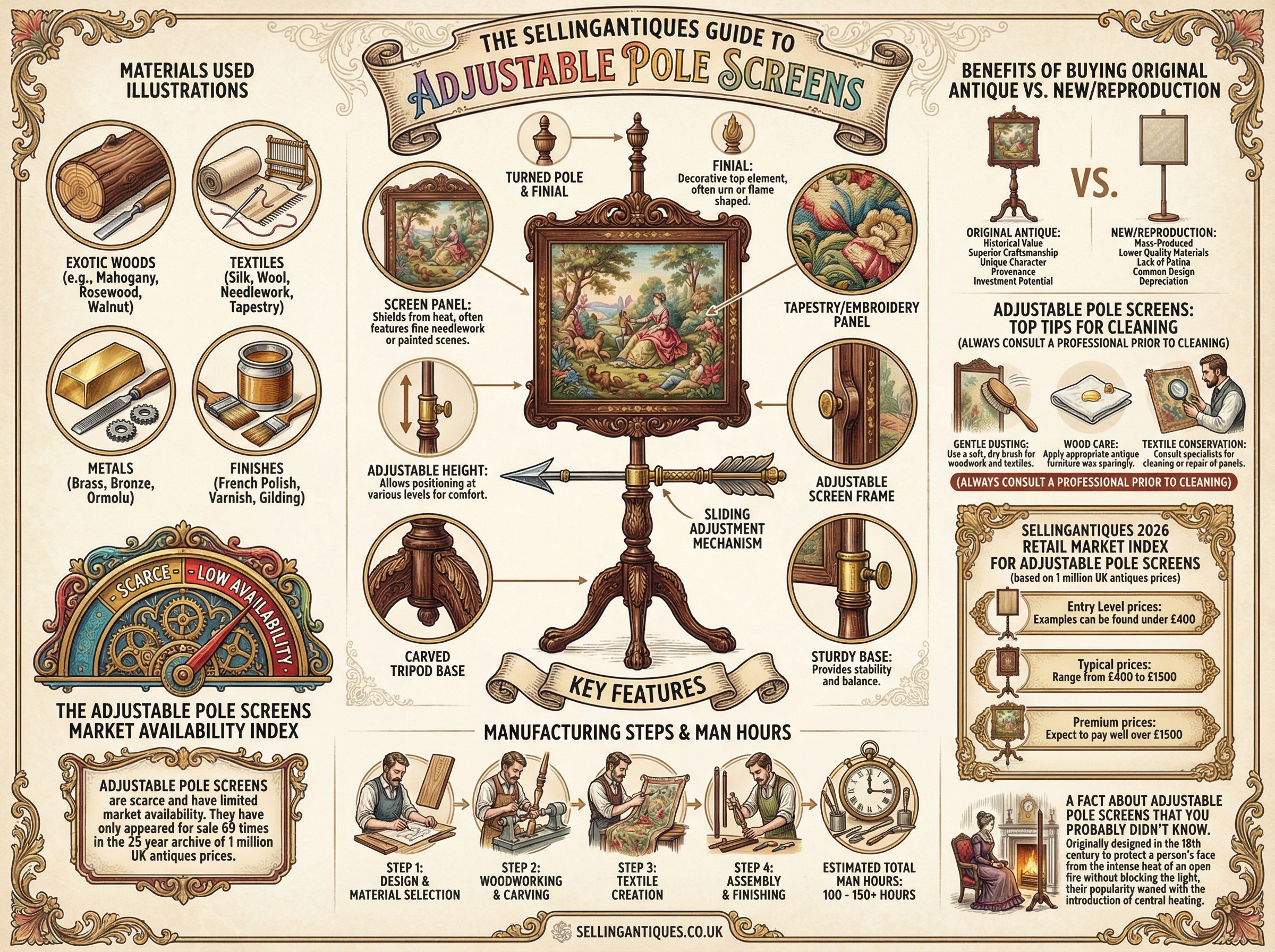 Adjustable Pole Screens Guide Infographic