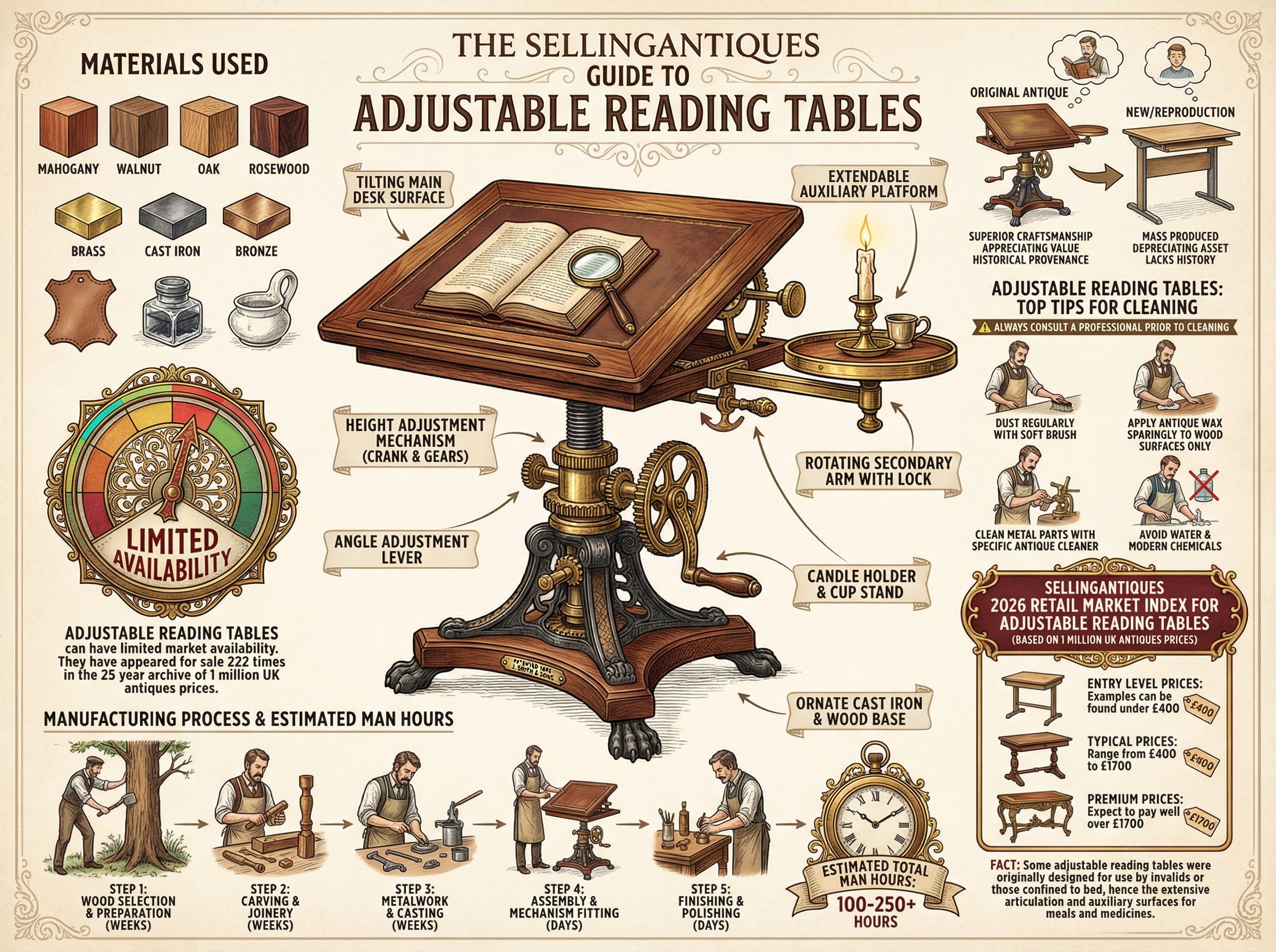Adjustable Reading Tables Guide Infographic