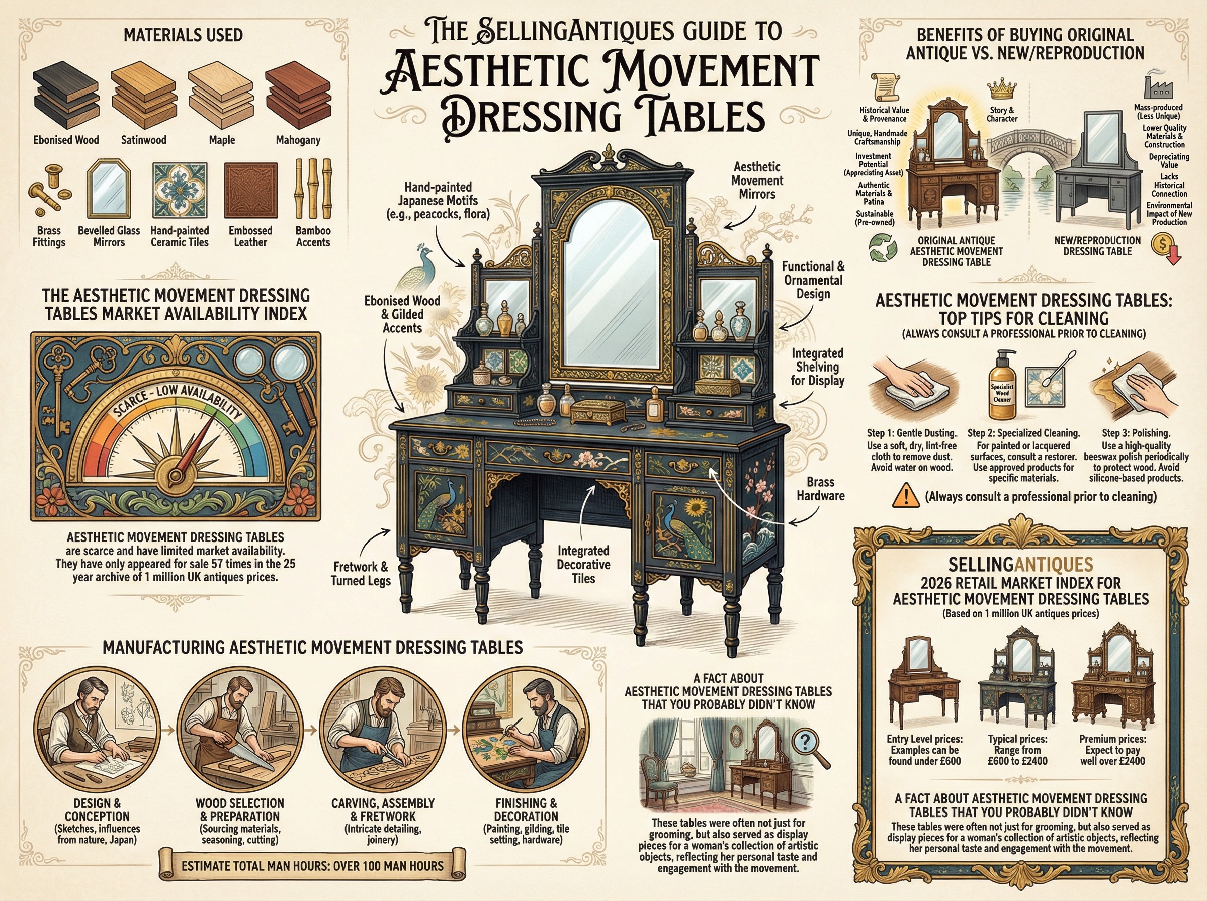 Aesthetic Movement Dressing Tables Guide Infographic