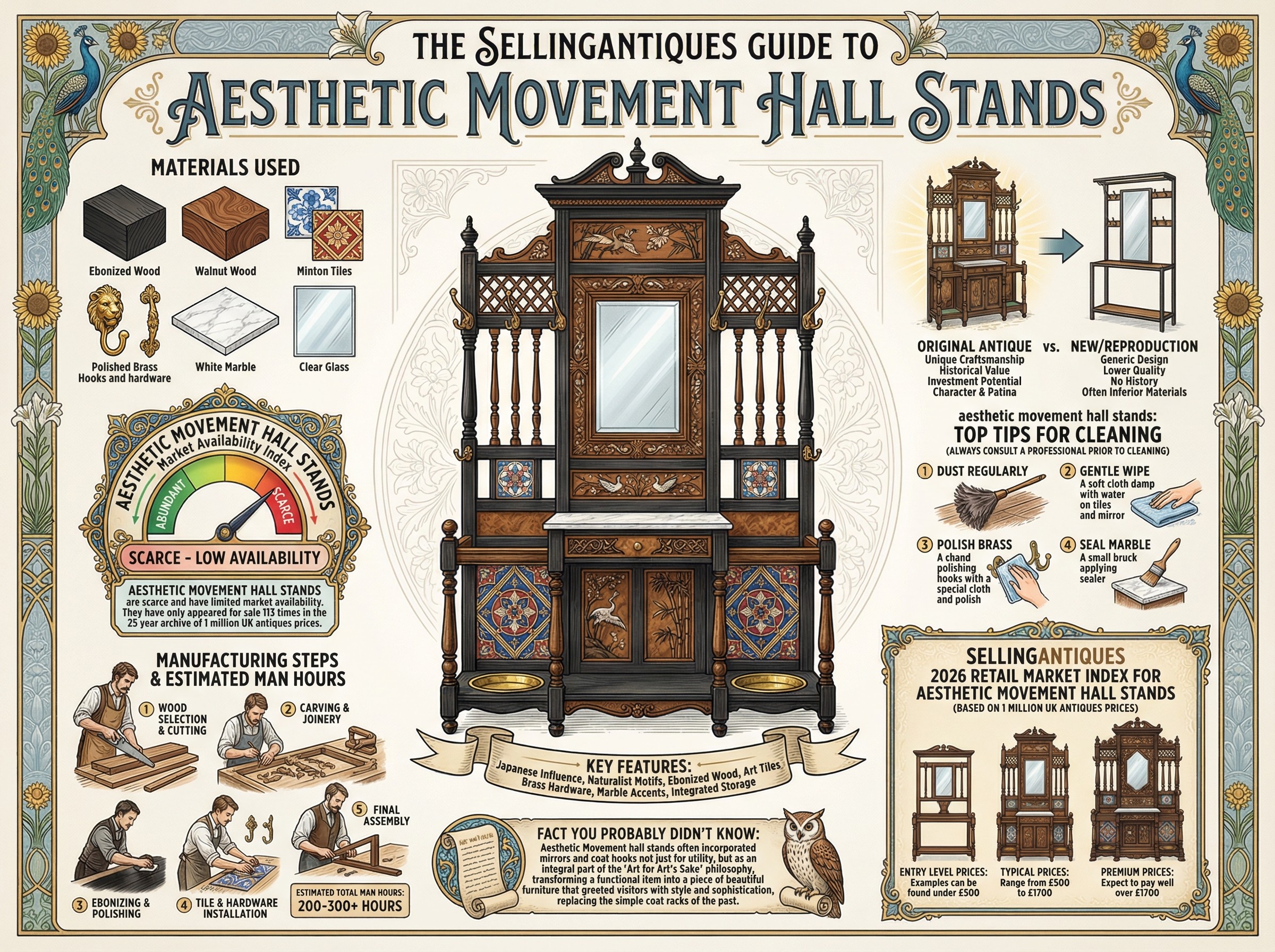 Aesthetic Movement Hall Stands Guide Infographic