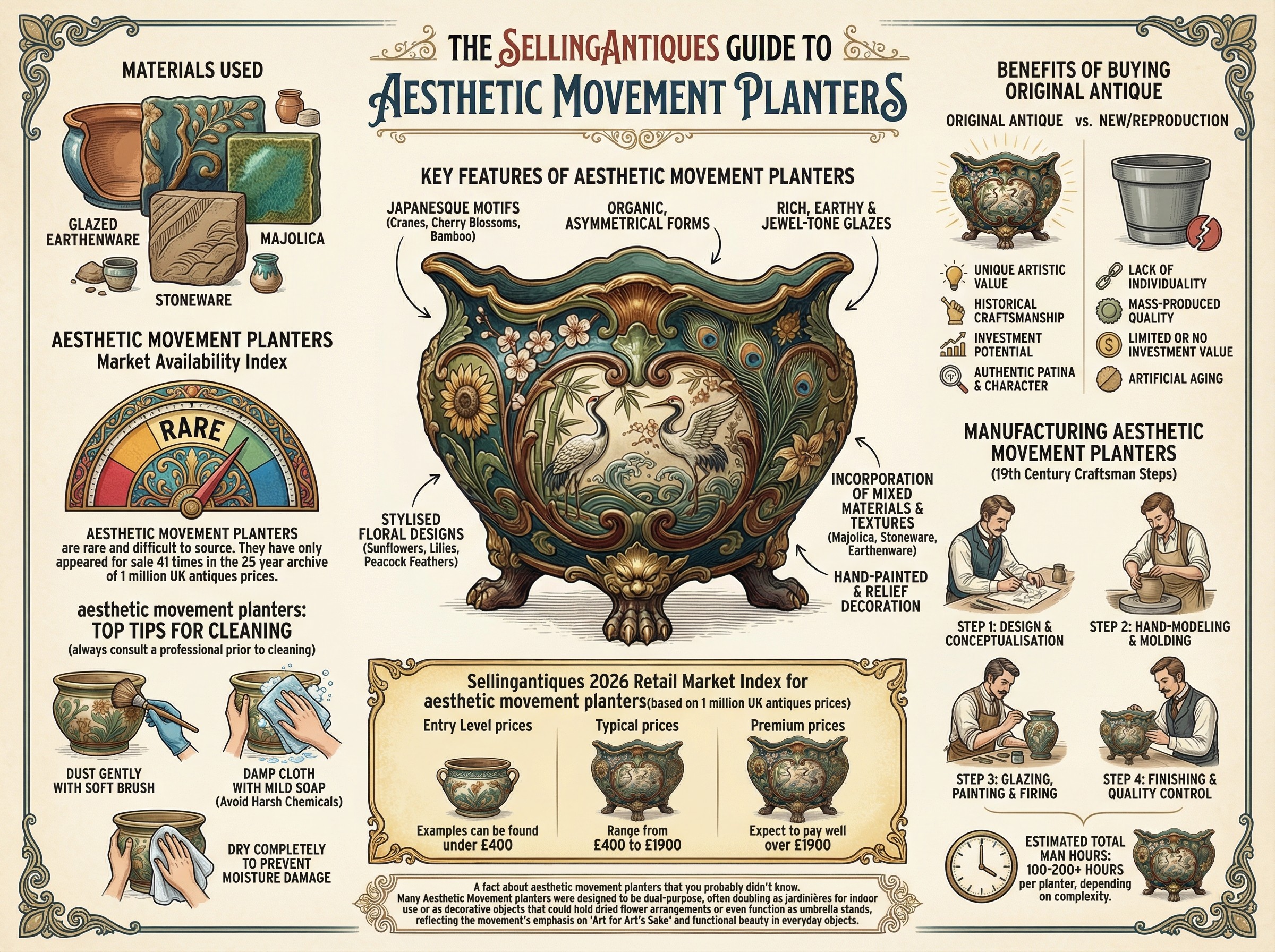 Aesthetic Movement Planters Guide Infographic