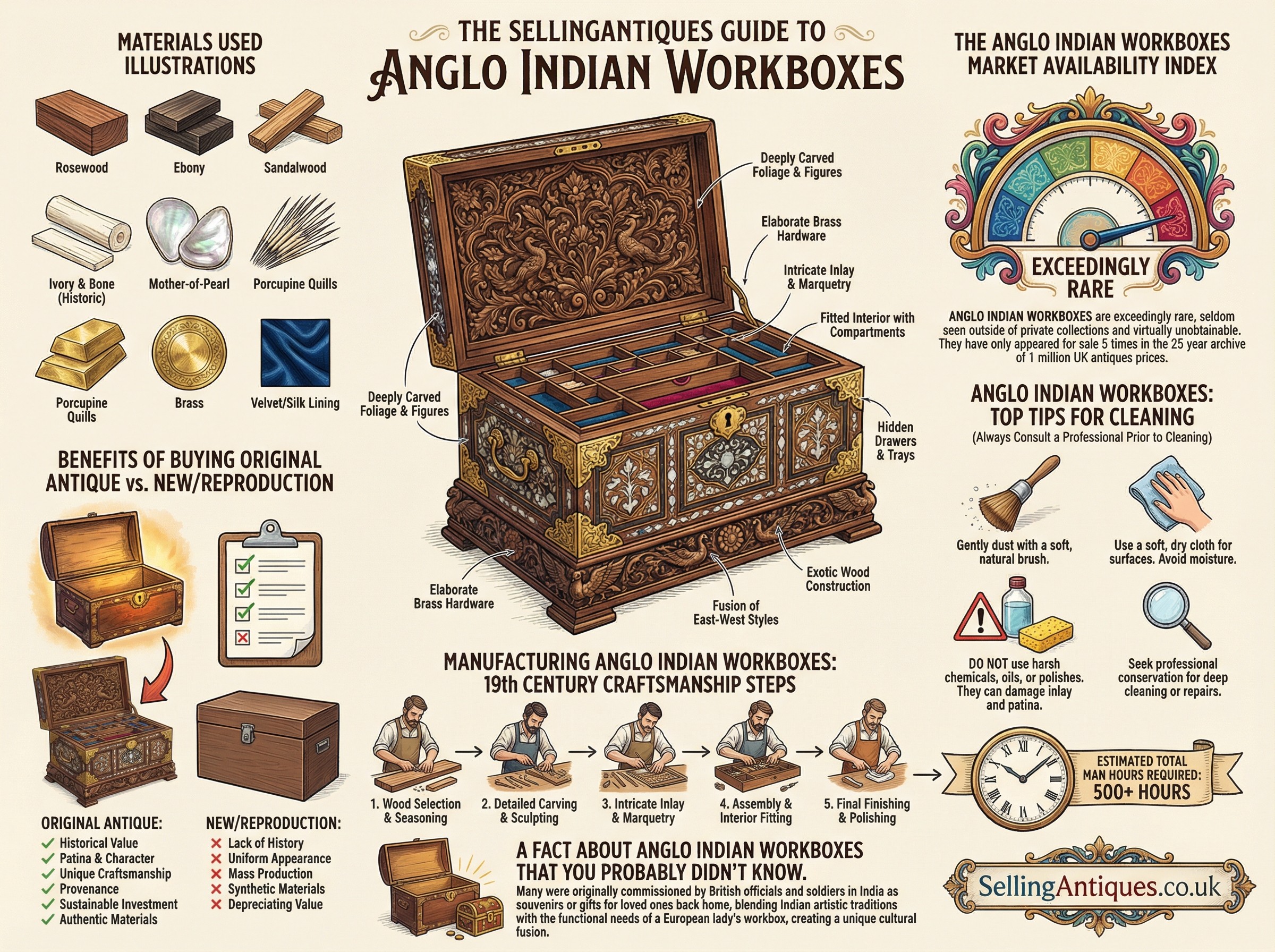 Anglo Indian Workboxes Guide Infographic