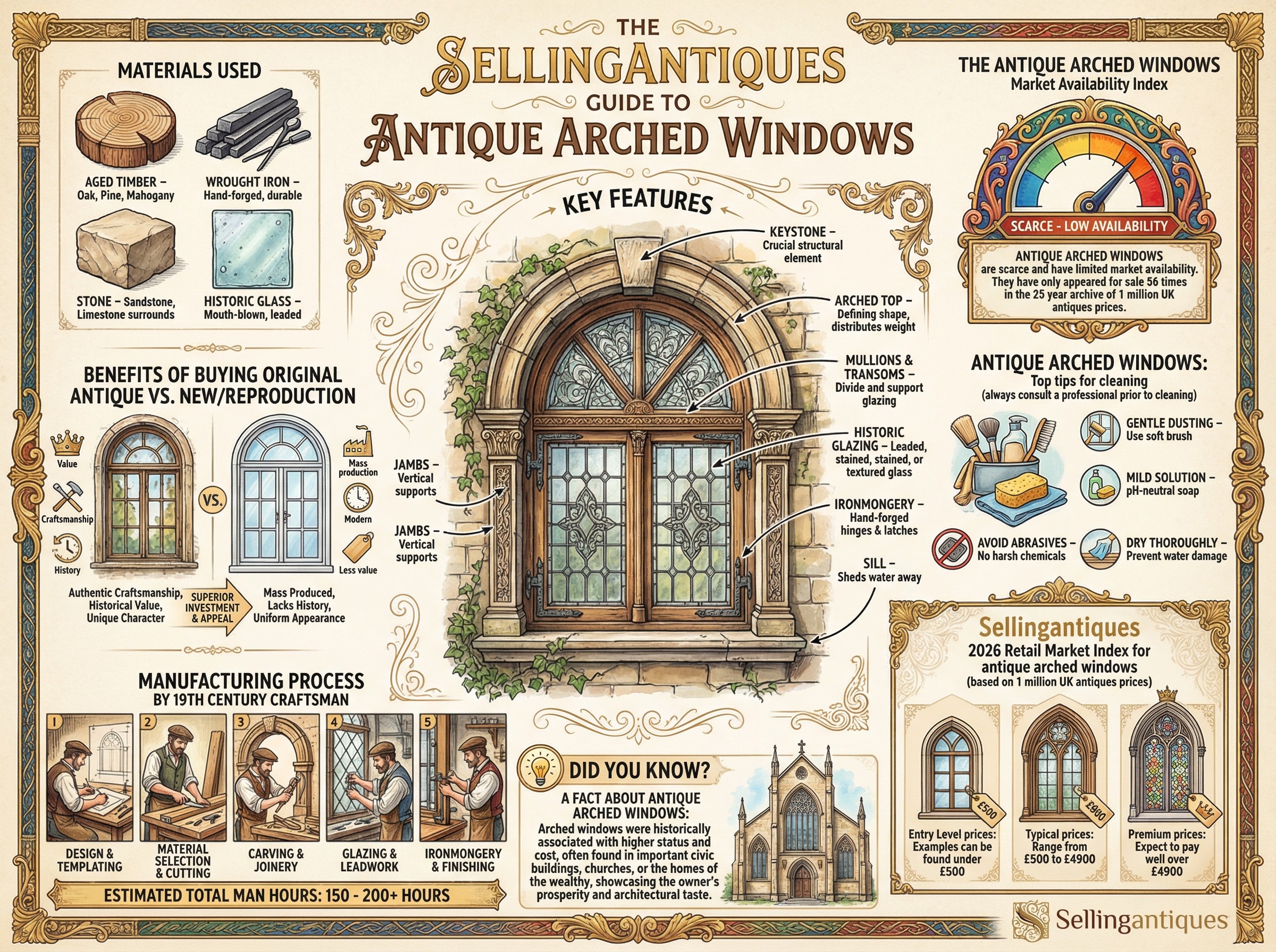 Antique Arched Windows Guide Infographic