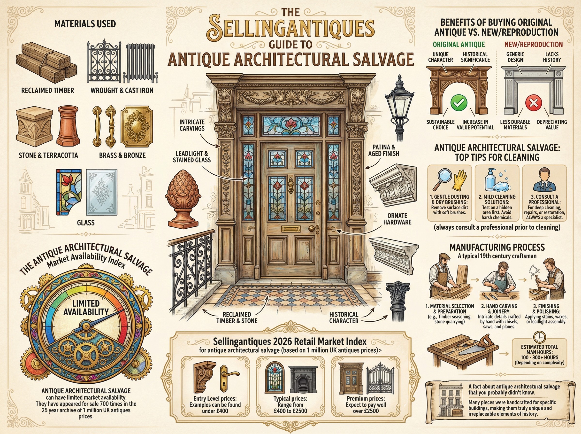Antique Architectural Salvage Guide Infographic