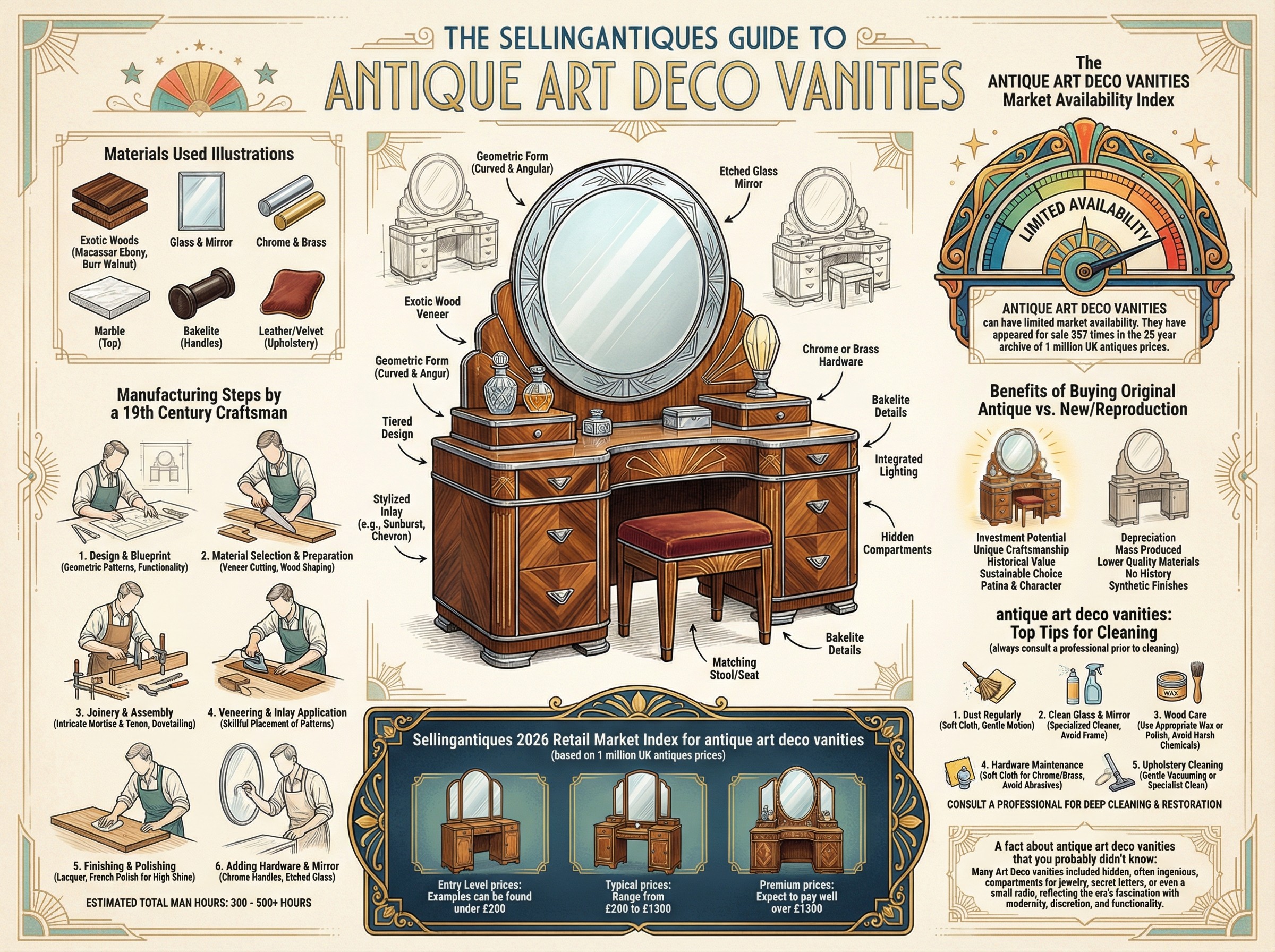 Antique Art Deco Vanities Guide Infographic