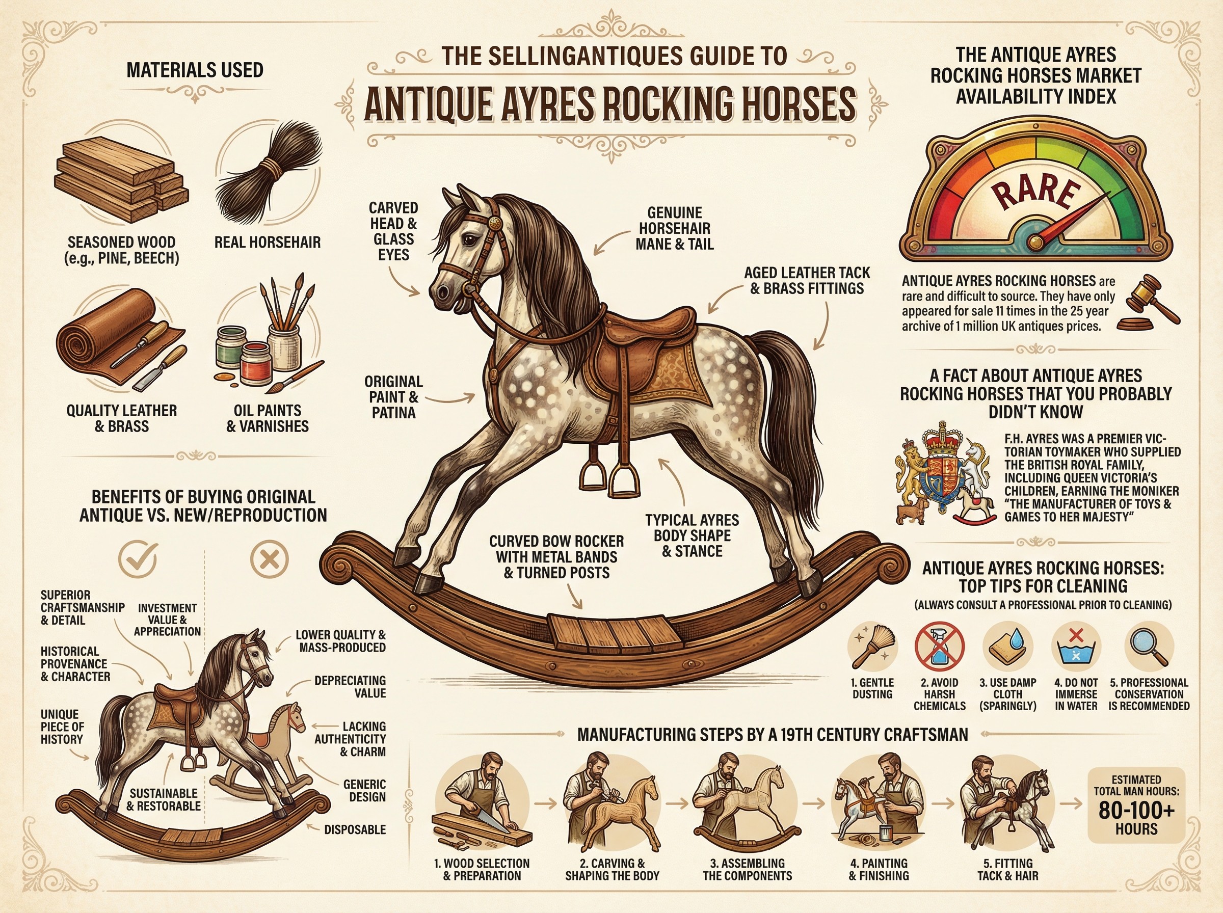 Antique Ayres Rocking Horses Guide Infographic