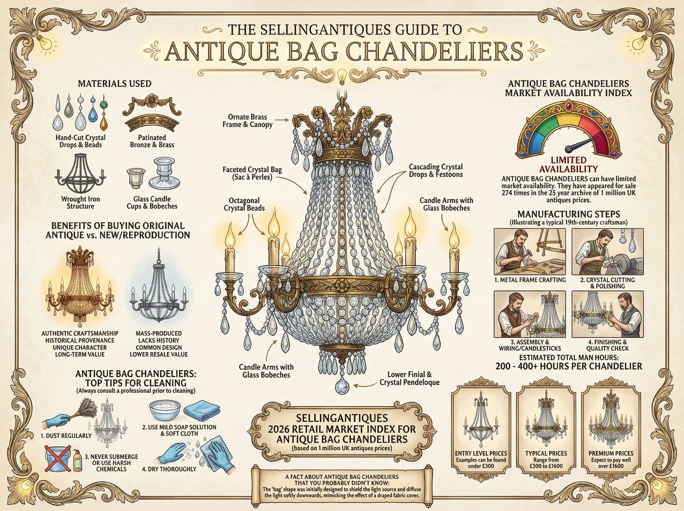 Antique Bag Chandeliers Guide Infographic