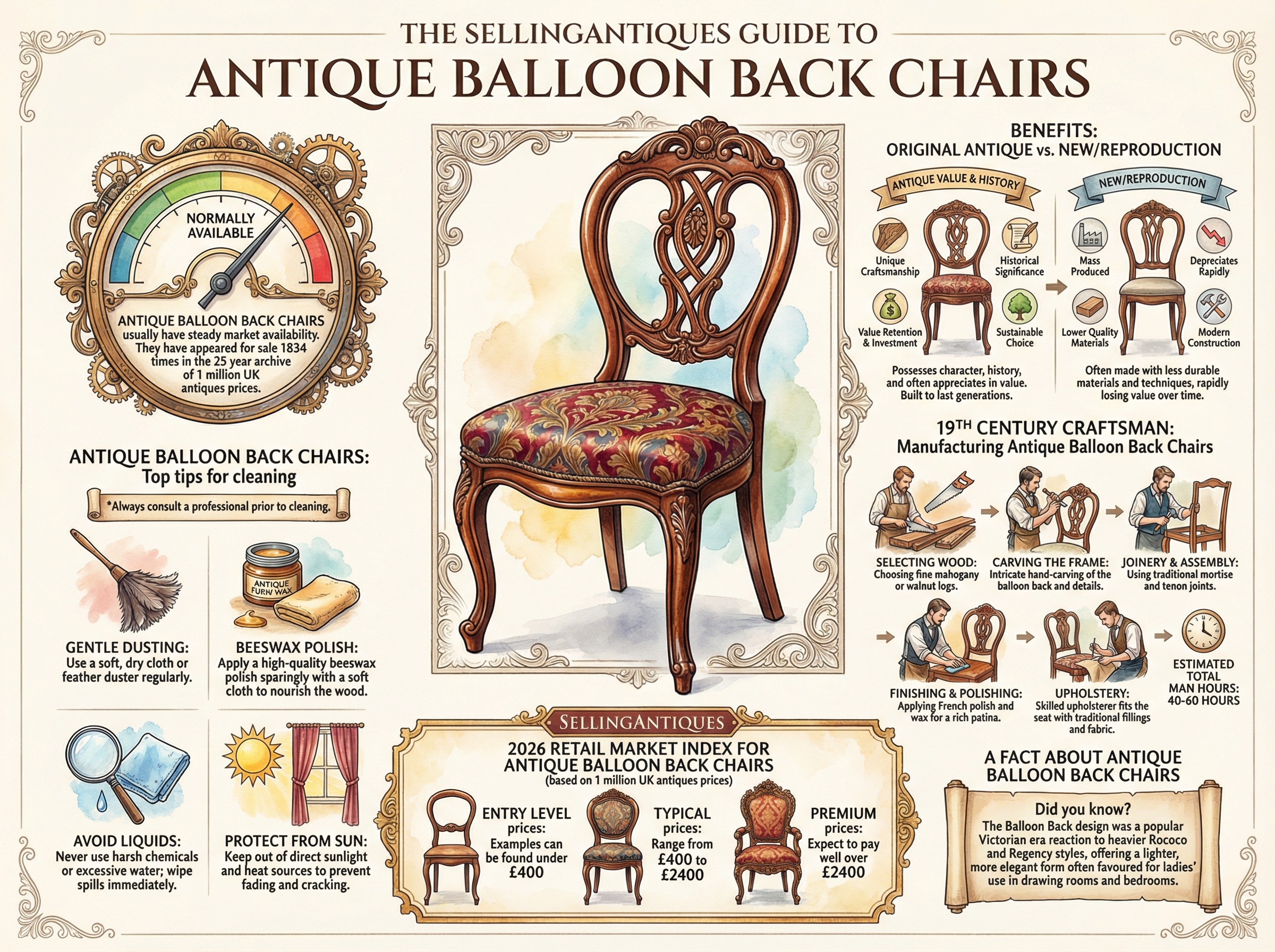 Antique Balloon Back Chairs Guide Infographic