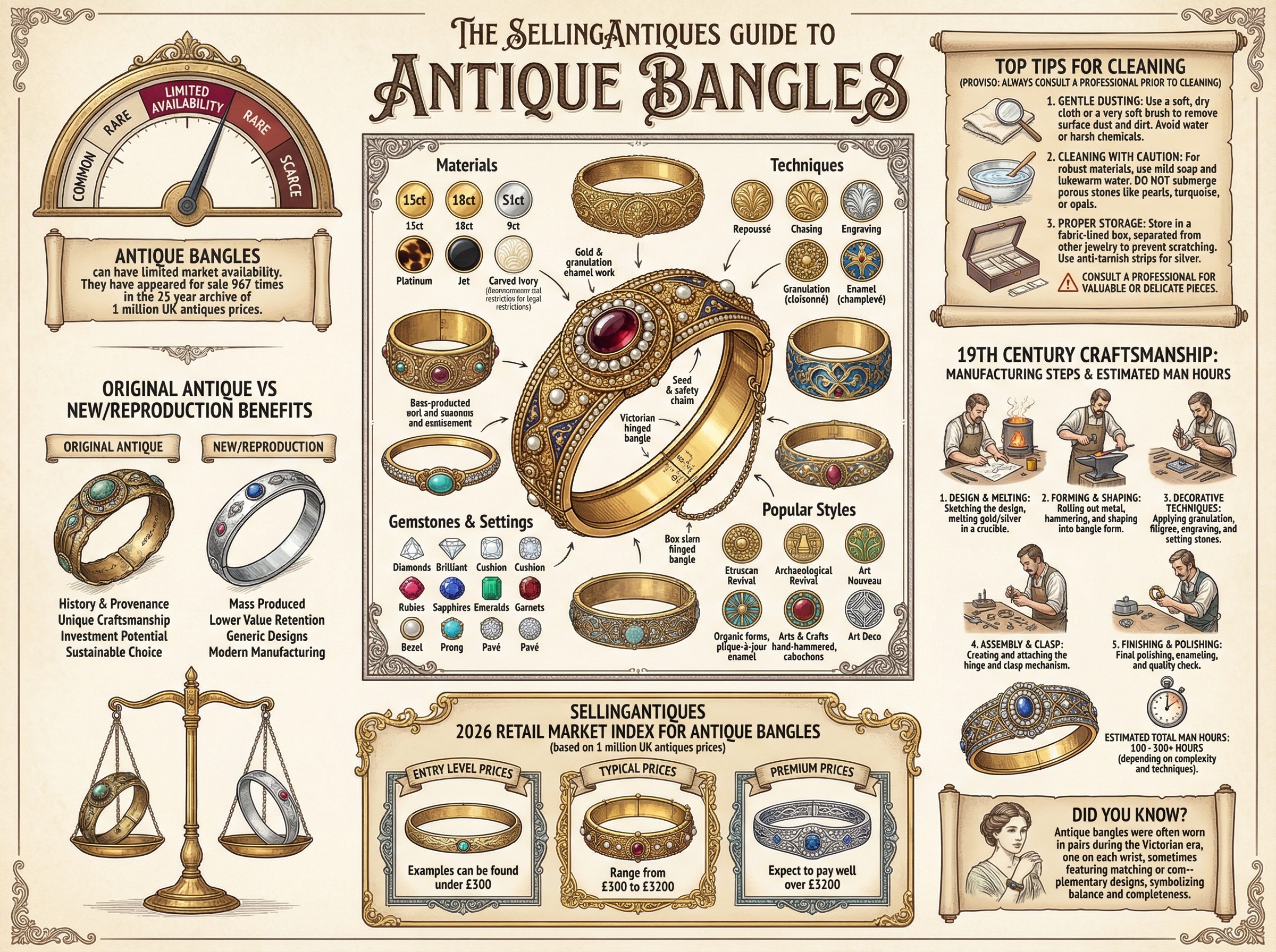 Antique Bangles Guide Infographic